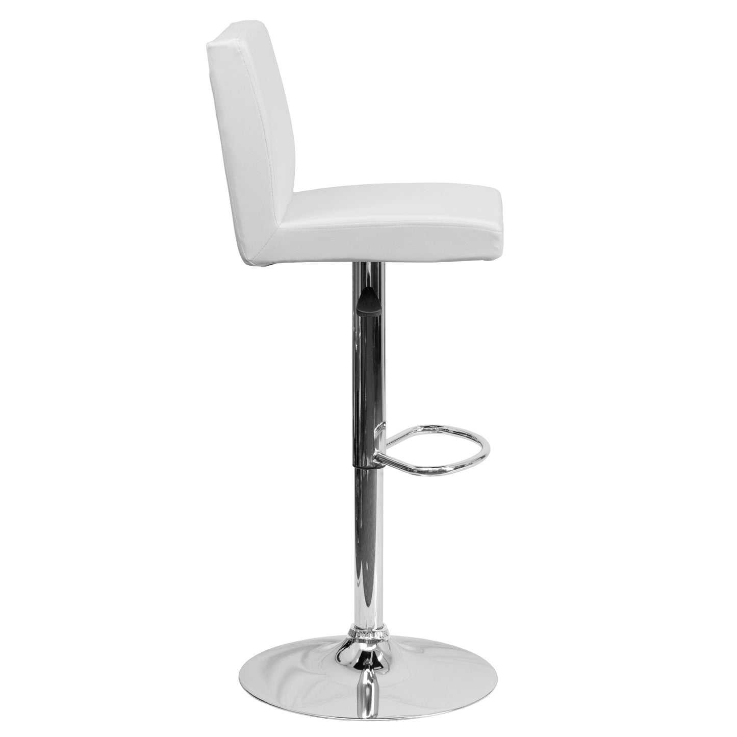 White Vinyl Barstool CH-92066-WH-GG