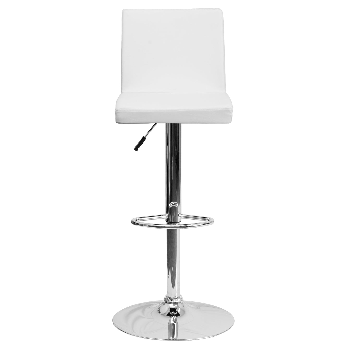 White Vinyl Barstool CH-92066-WH-GG