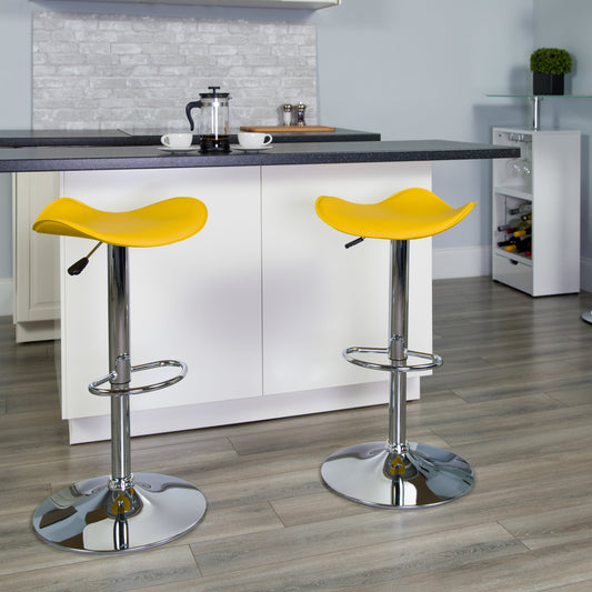 Yellow Vinyl Barstool CH-TC3-1002-YEL-GG