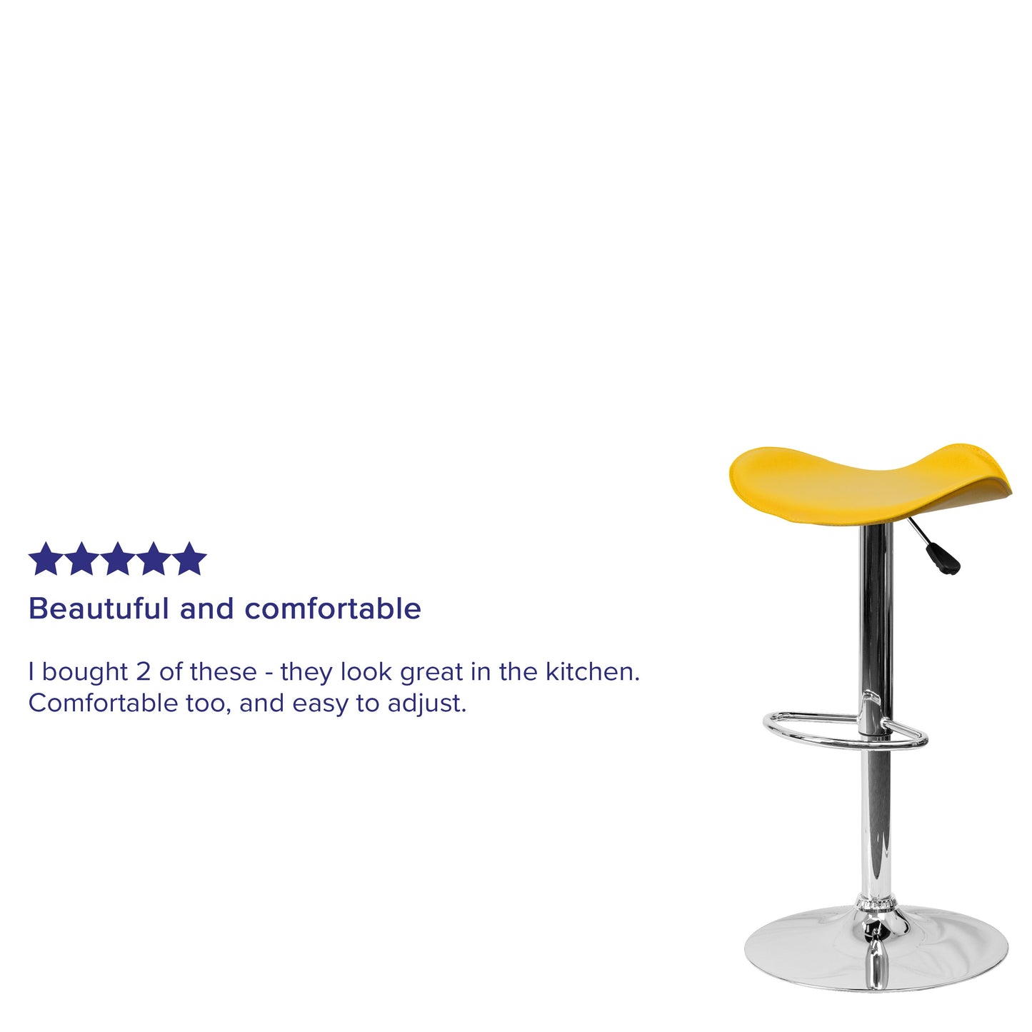 Yellow Vinyl Barstool CH-TC3-1002-YEL-GG