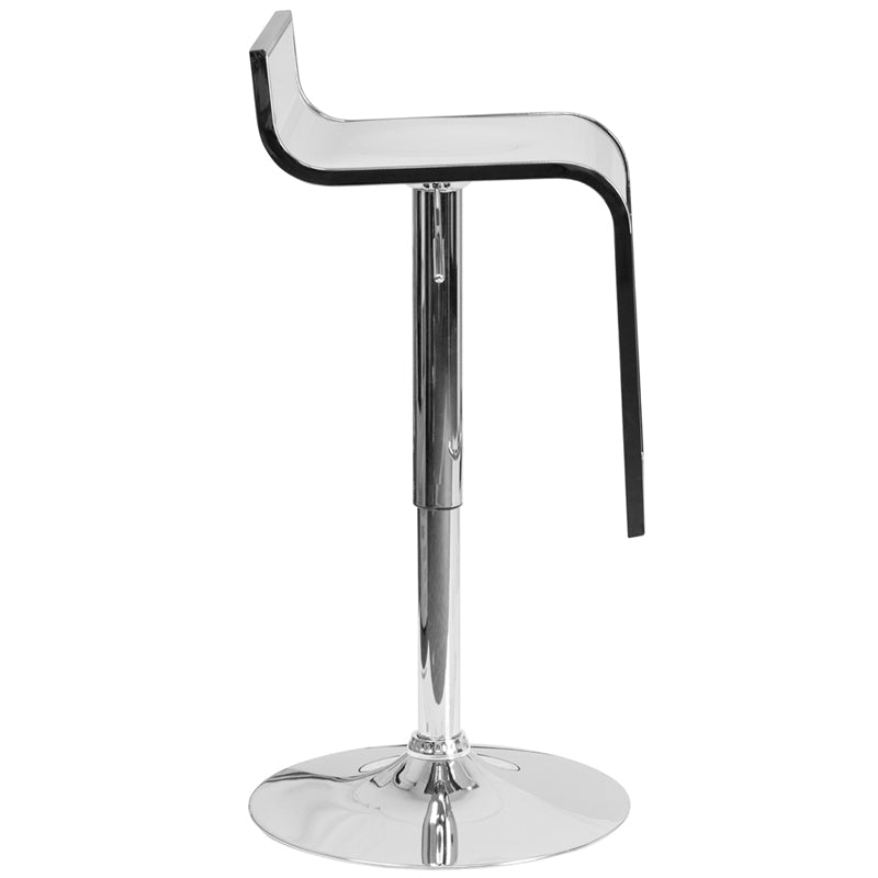 White Plastic Barstool CH-TC3-1027P-WH-GG