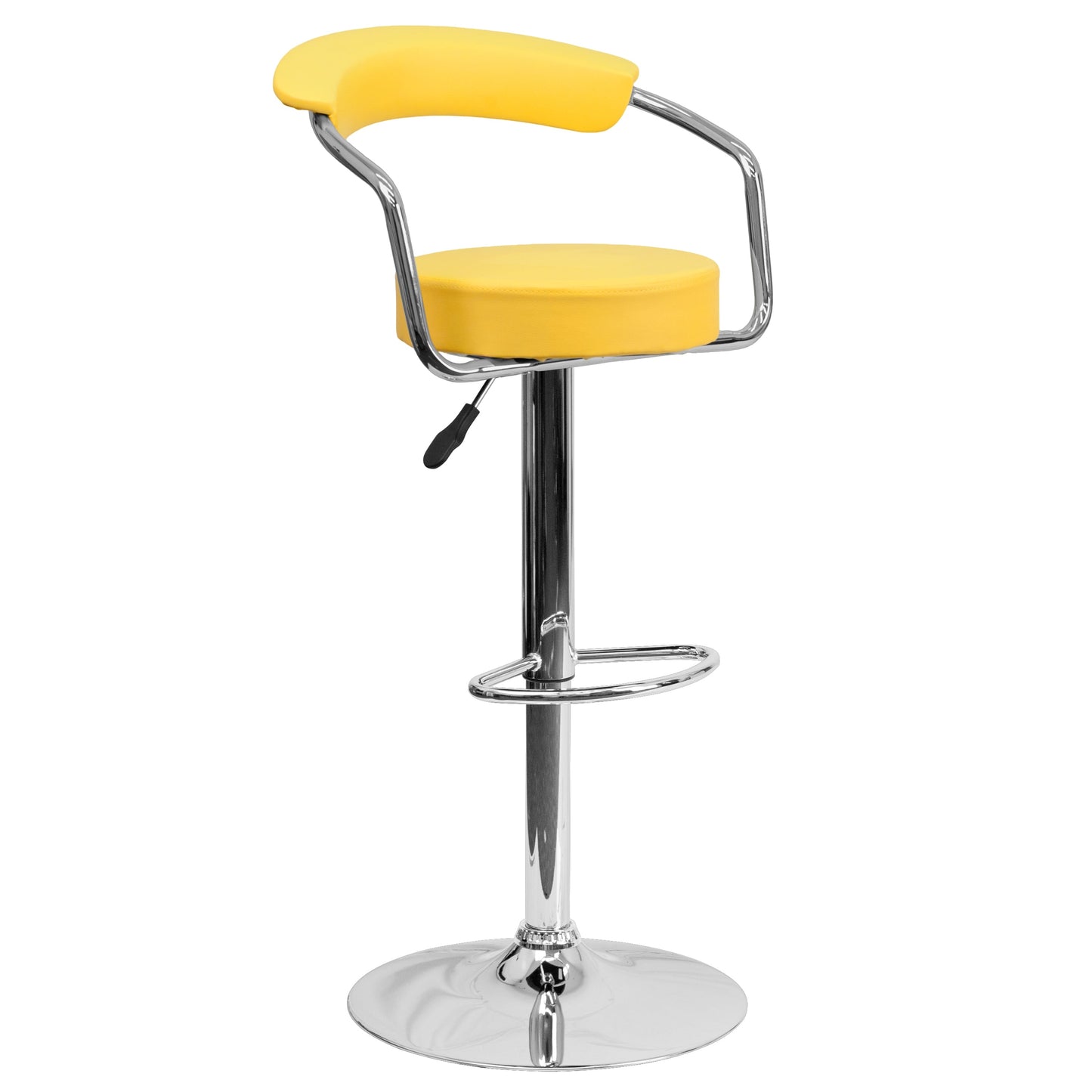 Yellow Vinyl Barstool CH-TC3-1060-YEL-GG