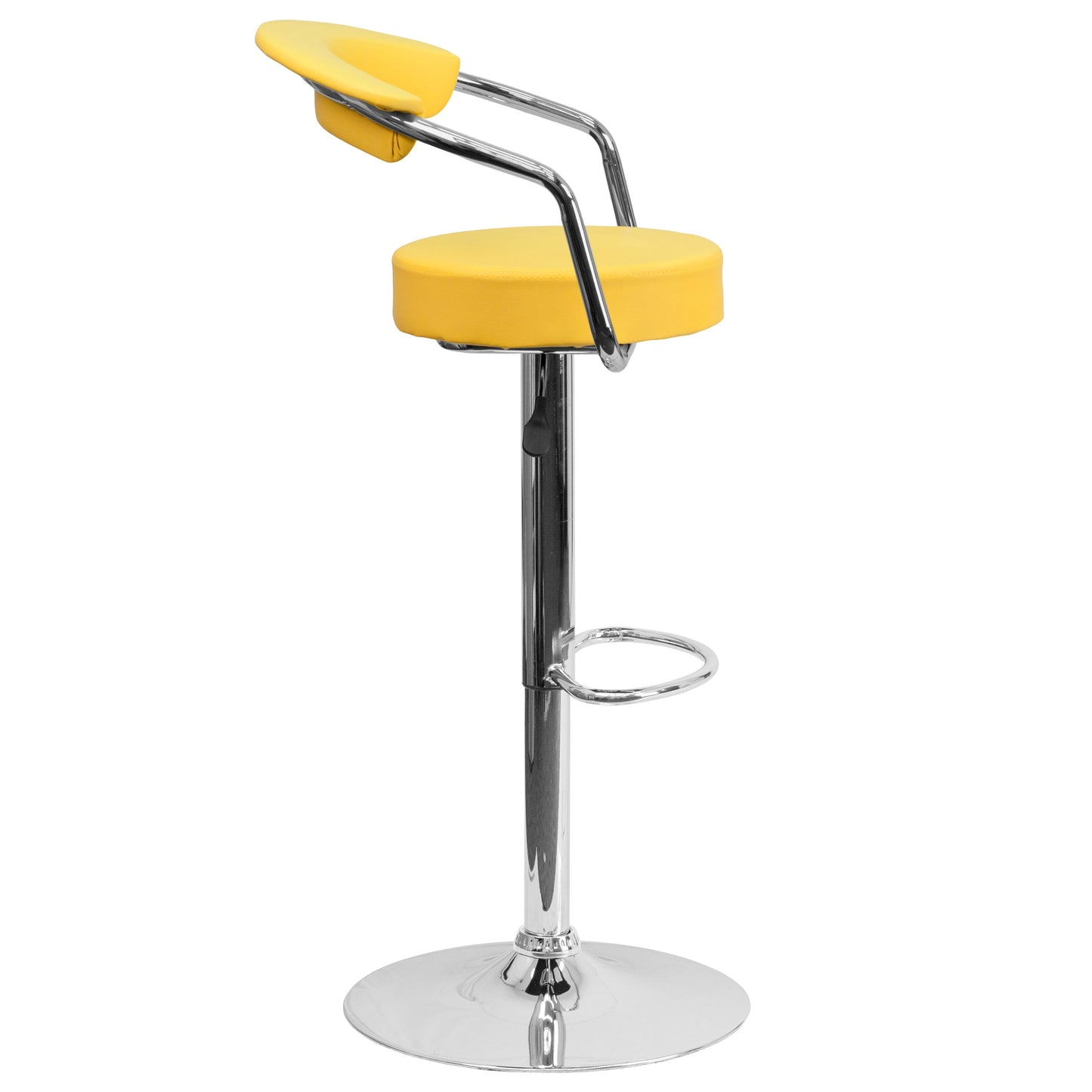 Yellow Vinyl Barstool CH-TC3-1060-YEL-GG