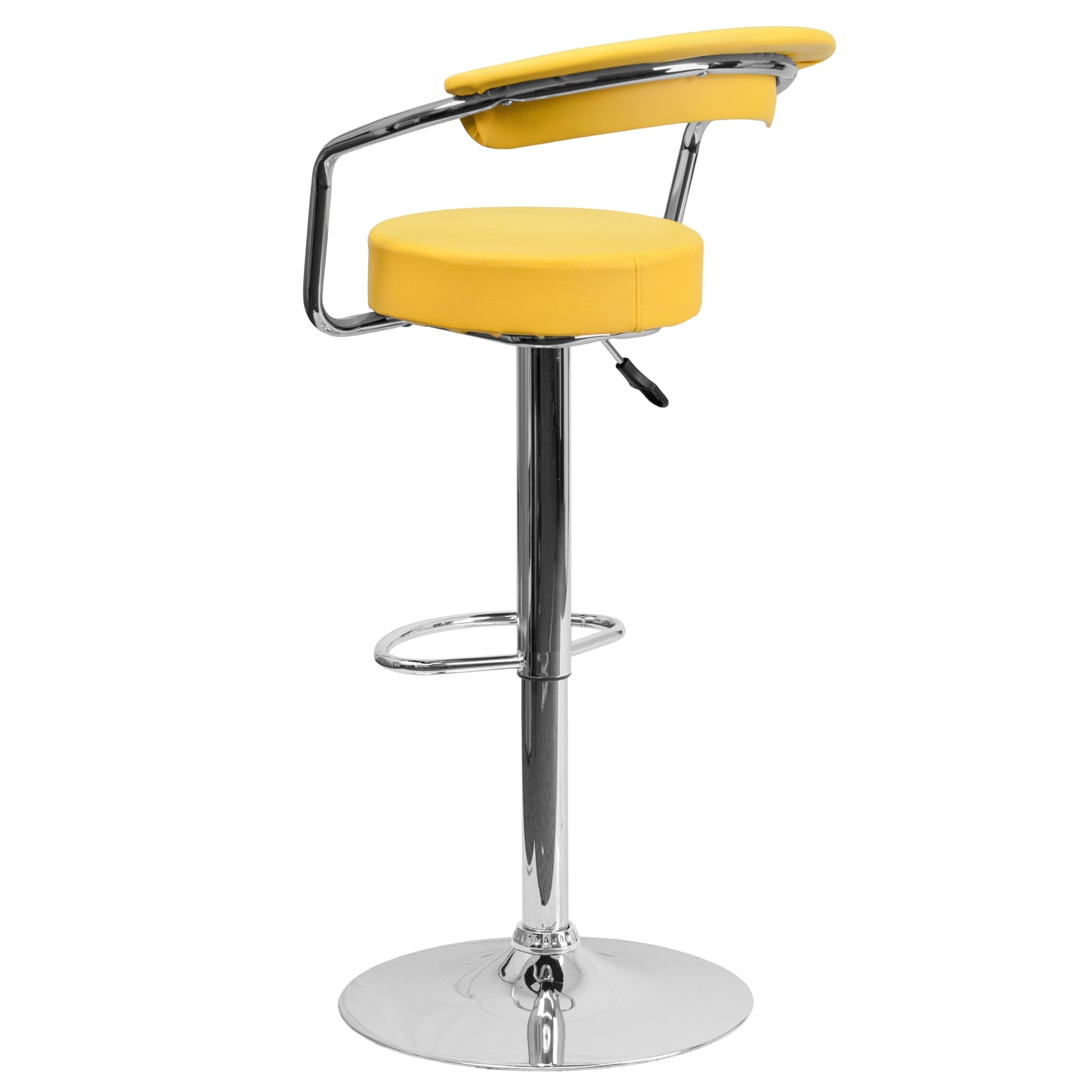 Yellow Vinyl Barstool CH-TC3-1060-YEL-GG