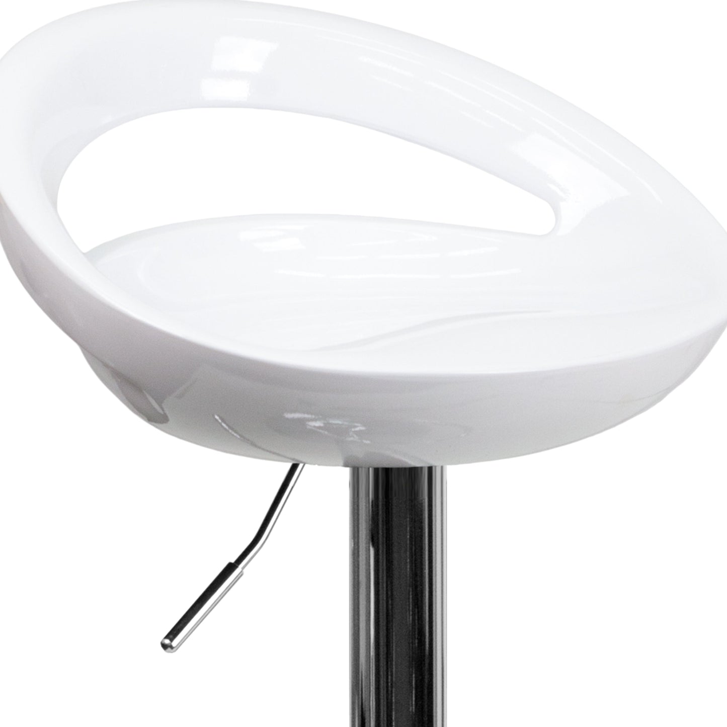 White Vinyl Barstool CH-TC3-1062-WH-GG