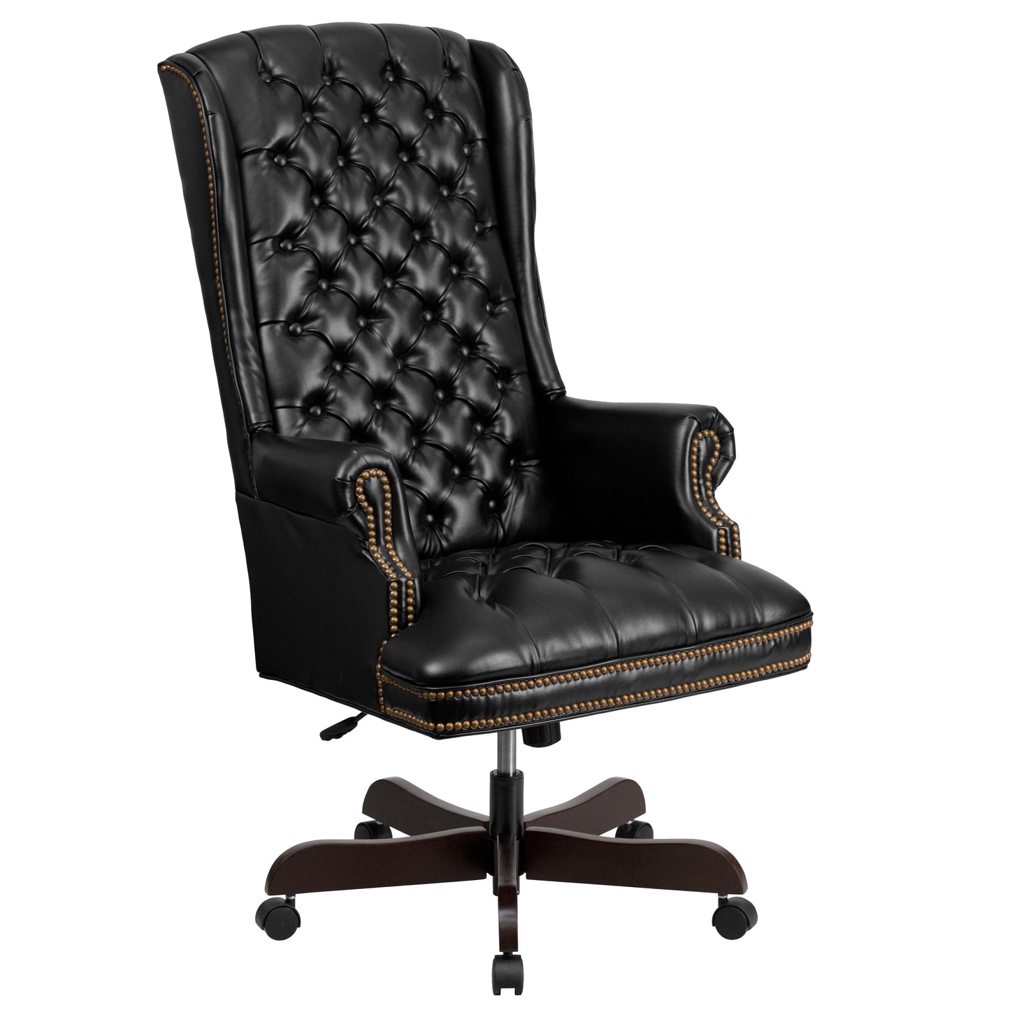 Black High Back Leather Chair CI-360-BK-GG