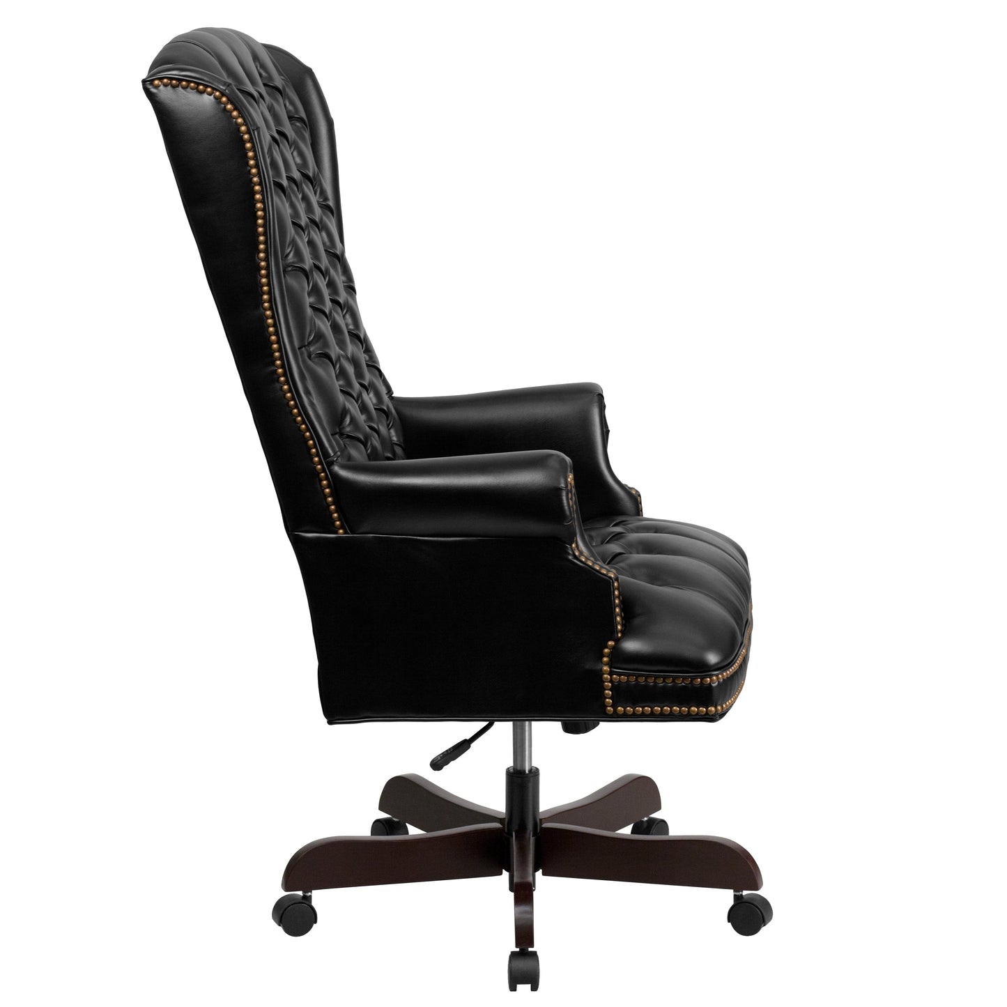 Black High Back Leather Chair CI-360-BK-GG