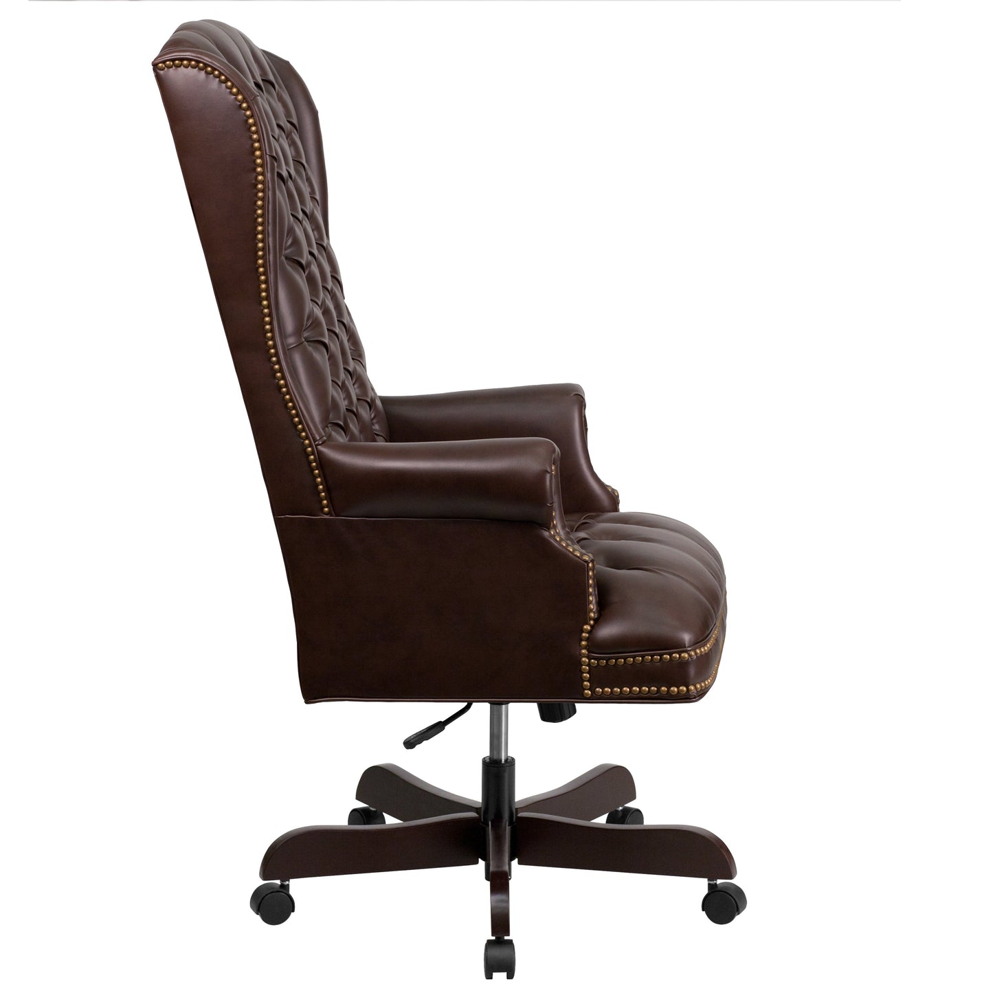 Brown High Back Leather Chair CI-360-BRN-GG