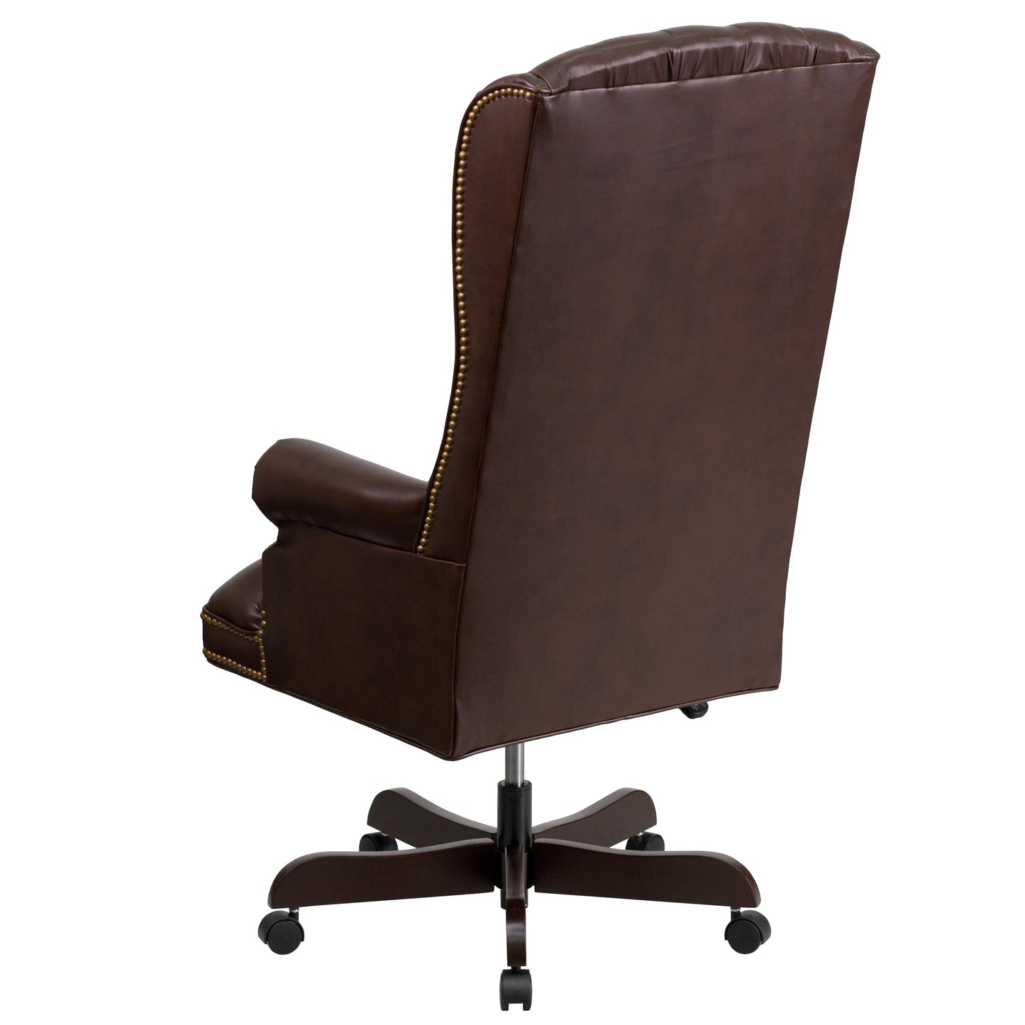 Brown High Back Leather Chair CI-360-BRN-GG