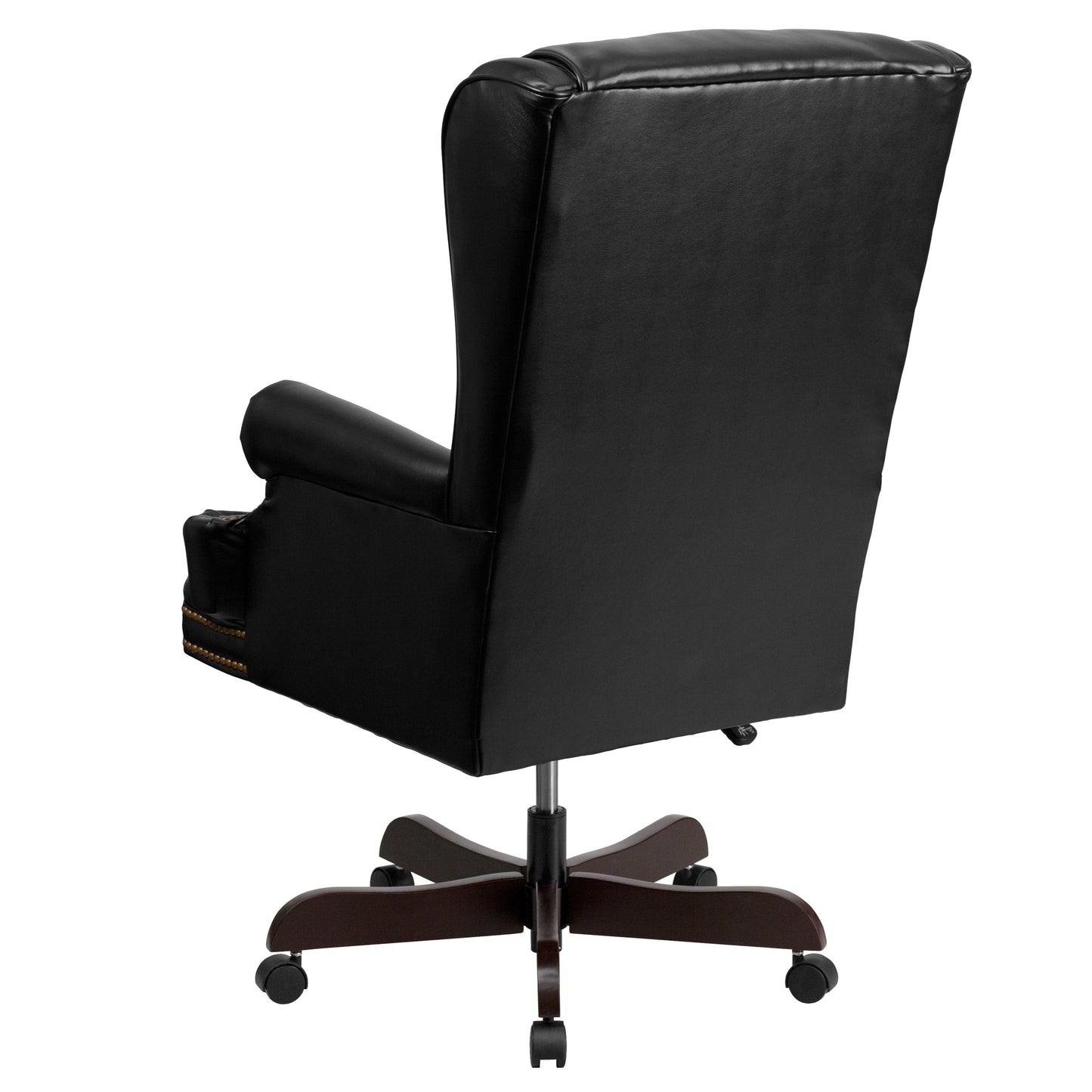 Black High Back Leather Chair CI-J600-BK-GG