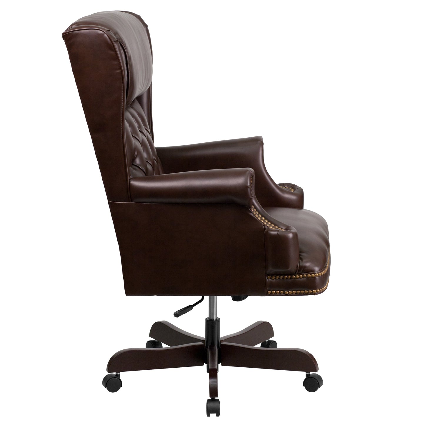 Brown High Back Leather Chair CI-J600-BRN-GG