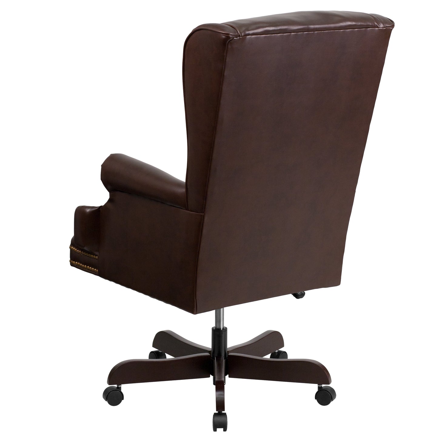 Brown High Back Leather Chair CI-J600-BRN-GG