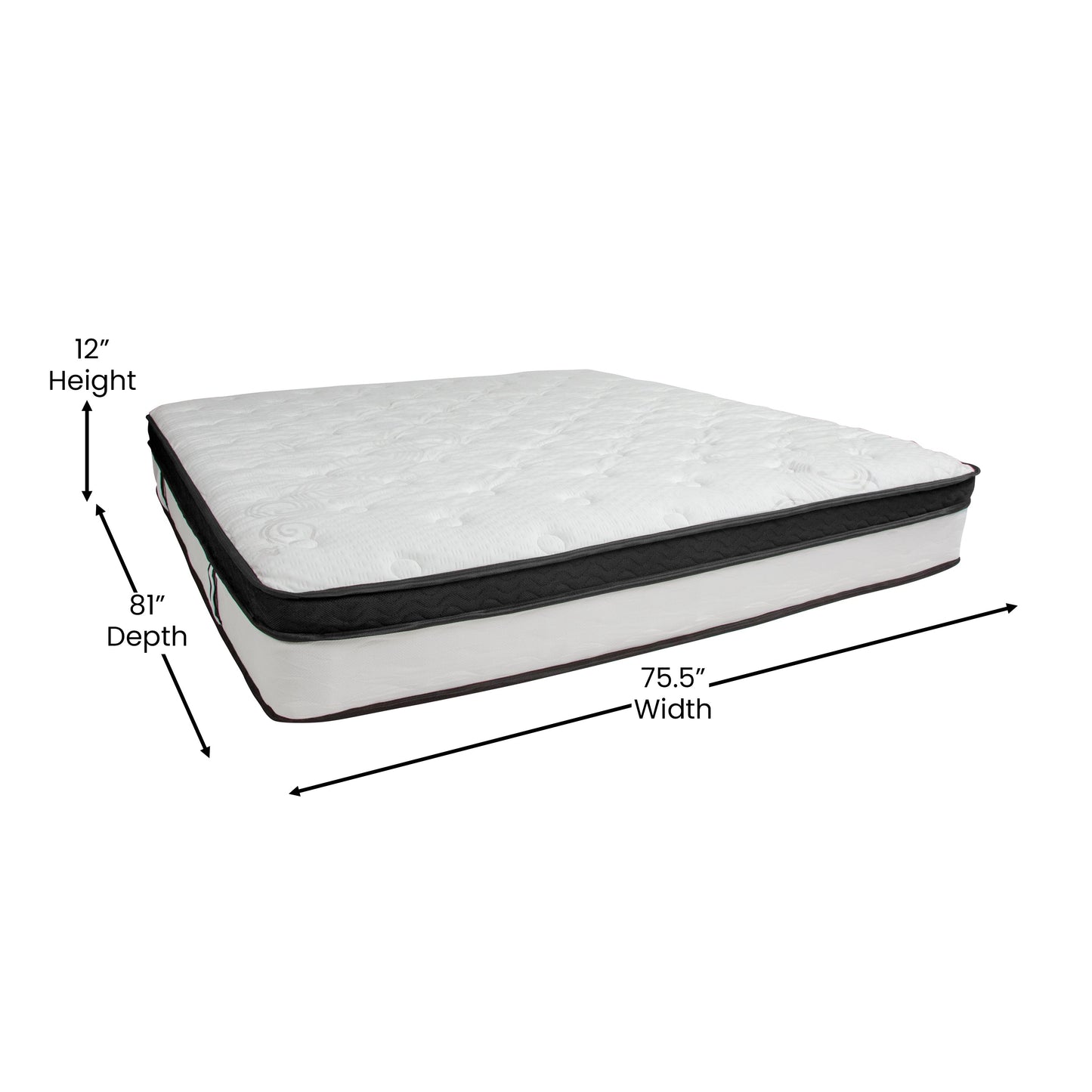 Memory Foam Mattress-King CL-BT33PM-R12M-K-GG