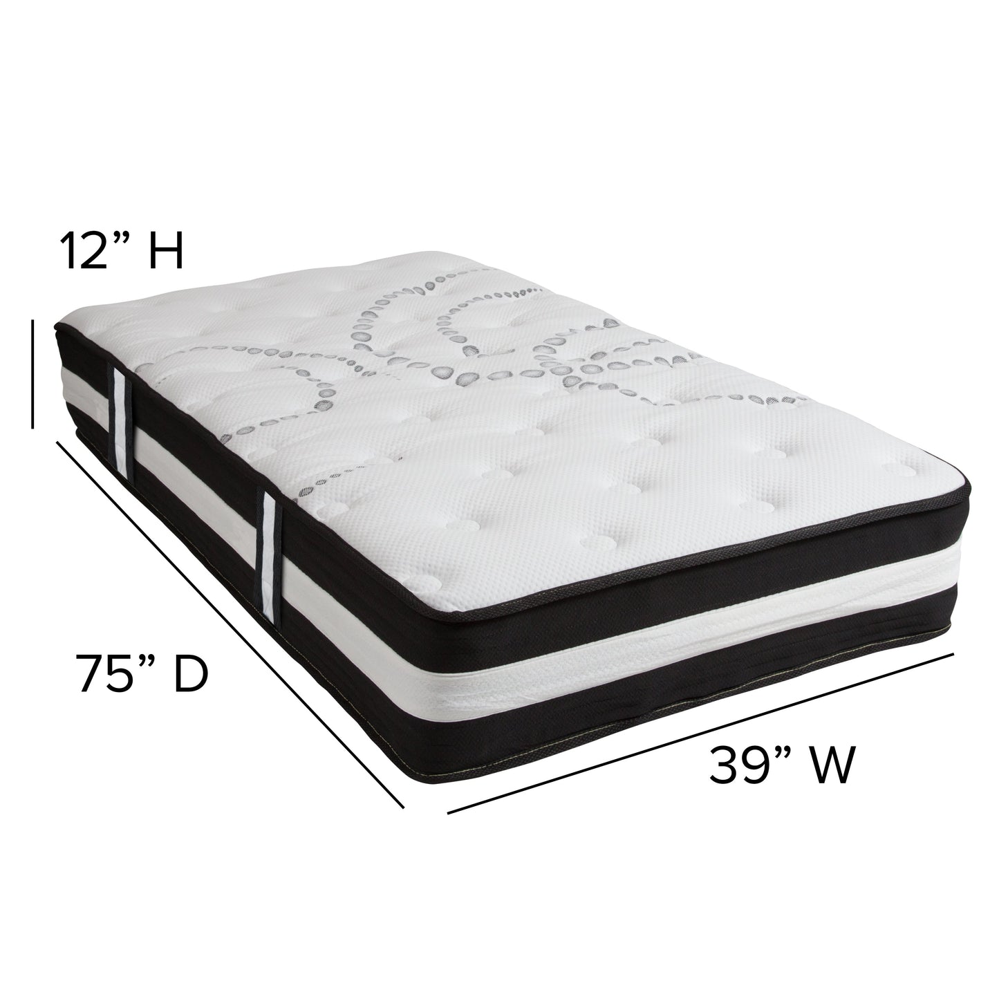 12" Mattress and Topper Bundle CL-E230P-2M35-T-GG