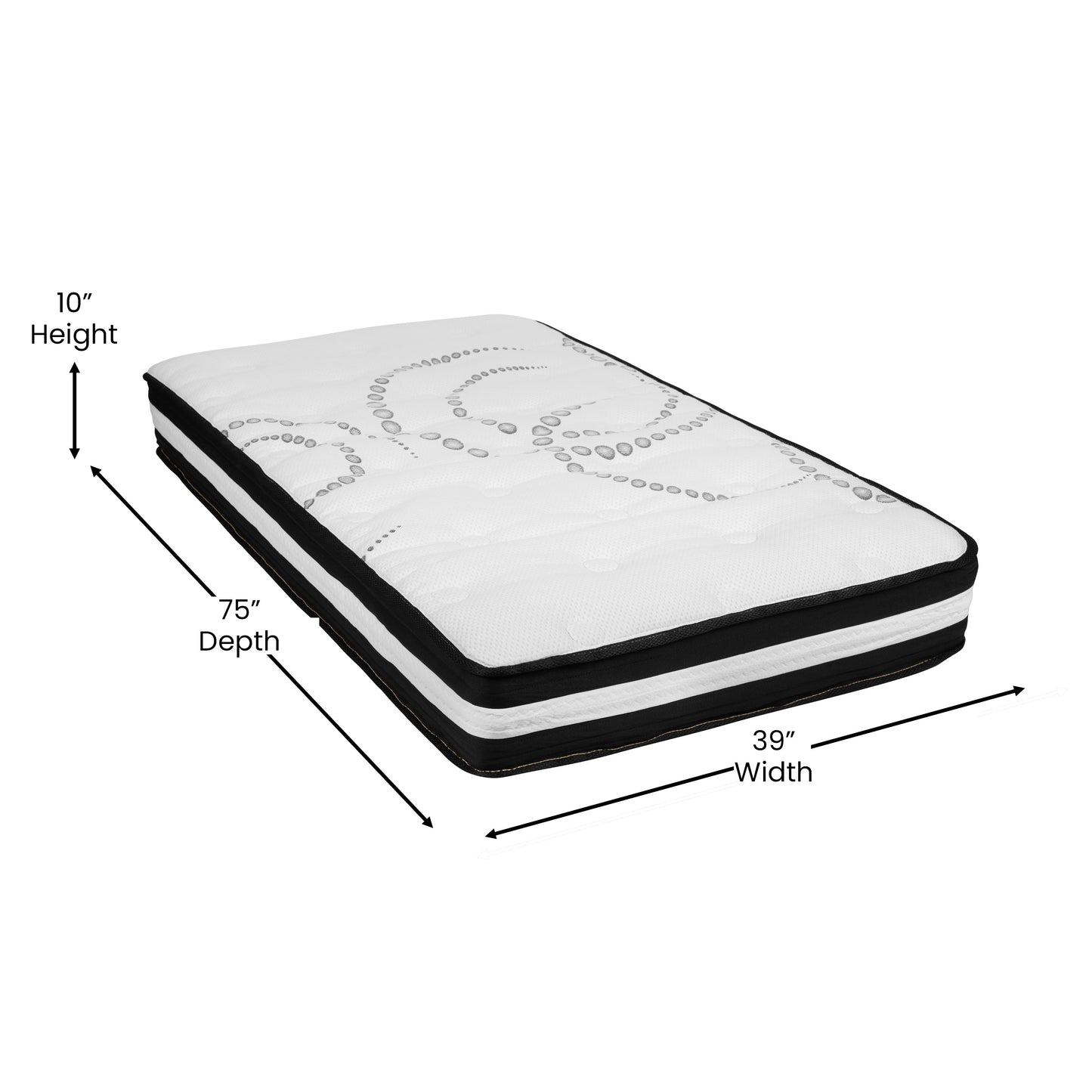 10in Pocket Mattress-Twin CL-E230P-R-T-10-GG