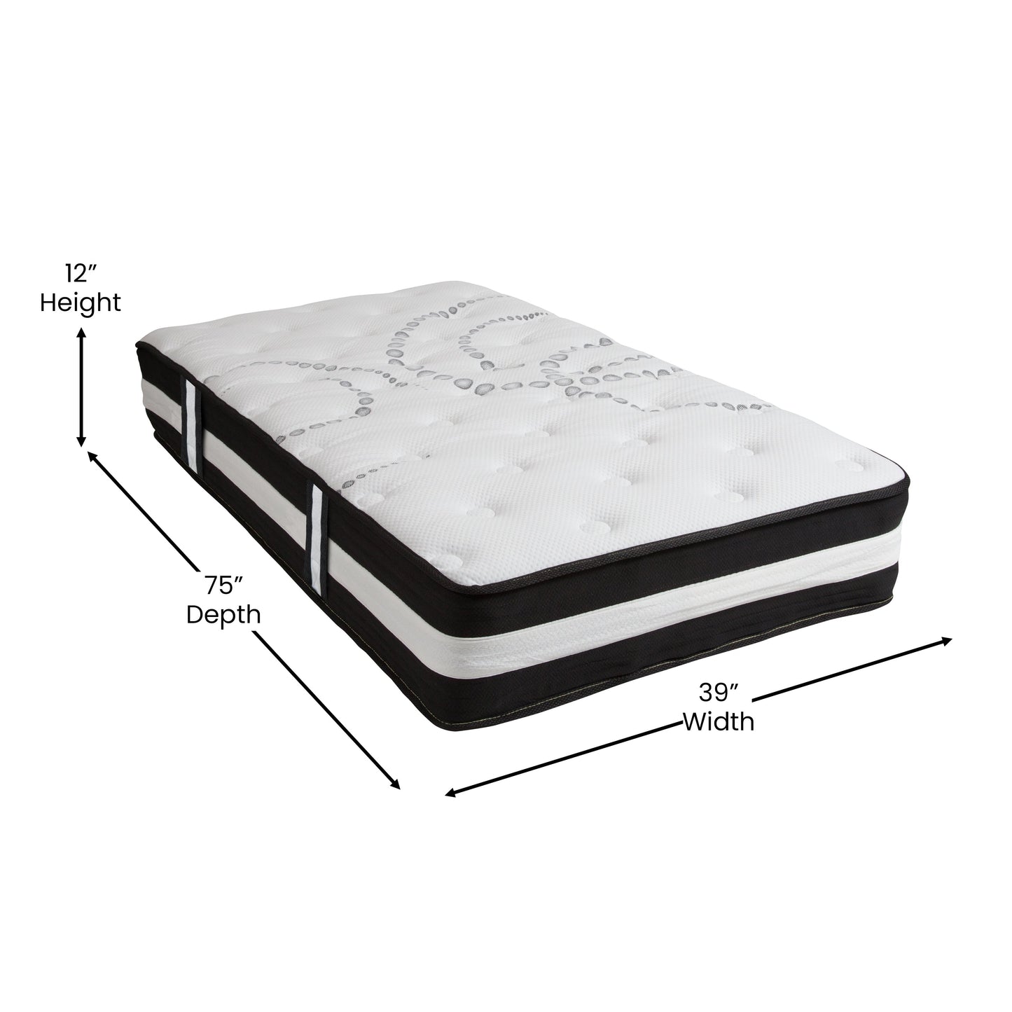 12in Pocket Mattress-Twin CL-E230P-R-T-GG