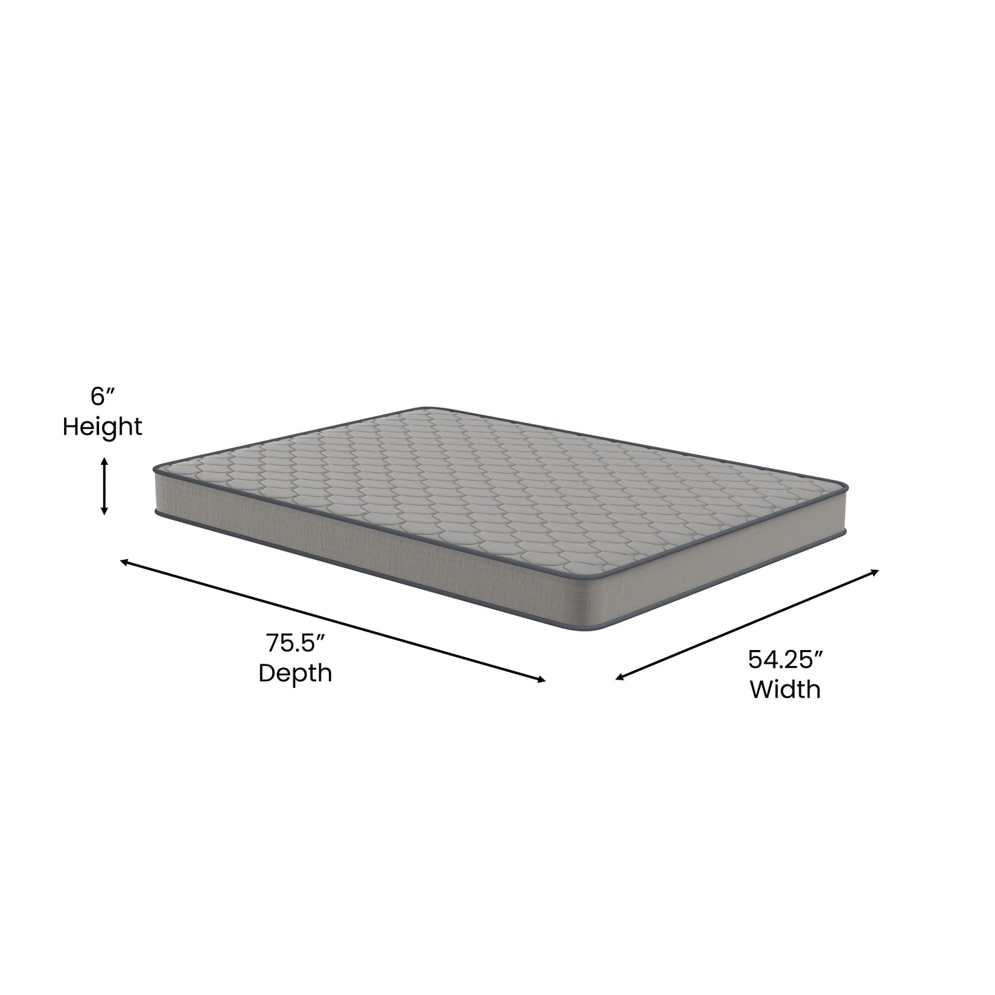 6 Inch Full Hybrid Mattress CL-E236-B-F-GG