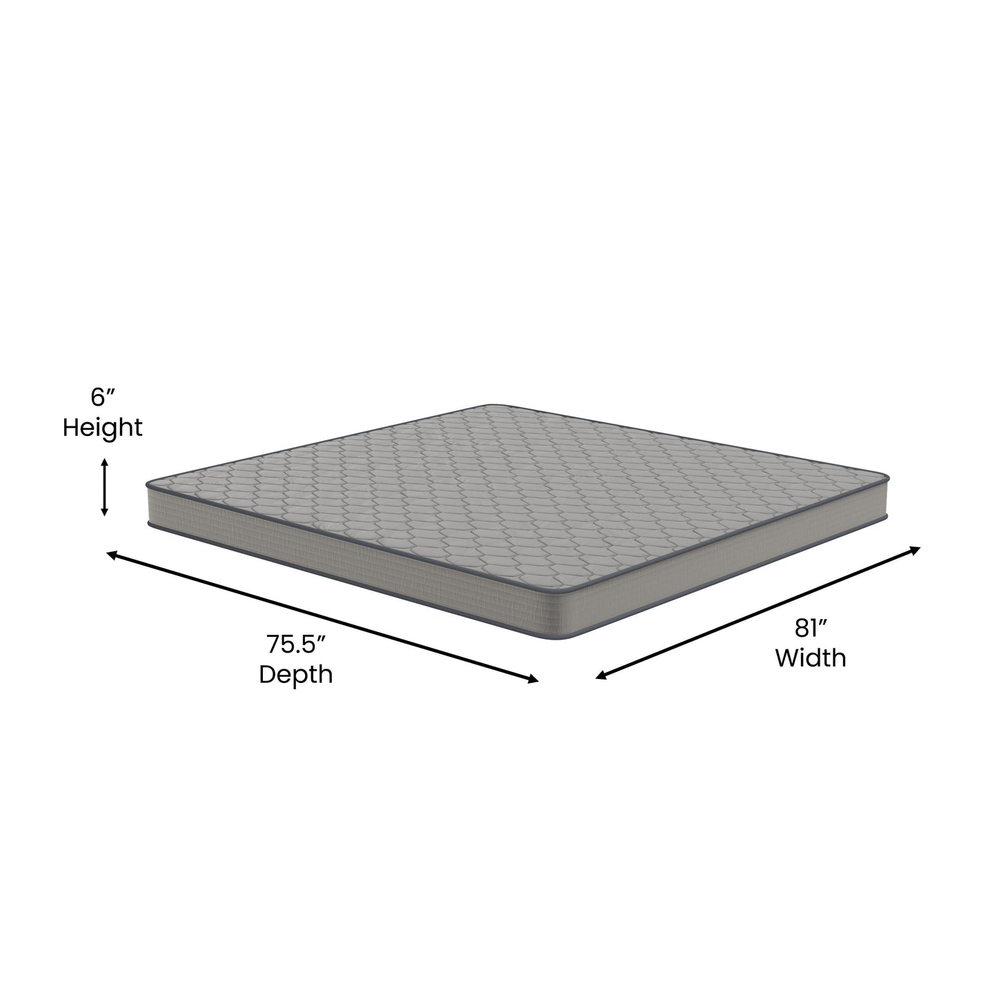 6 Inch King Hybrid Mattress CL-E236-B-K-GG