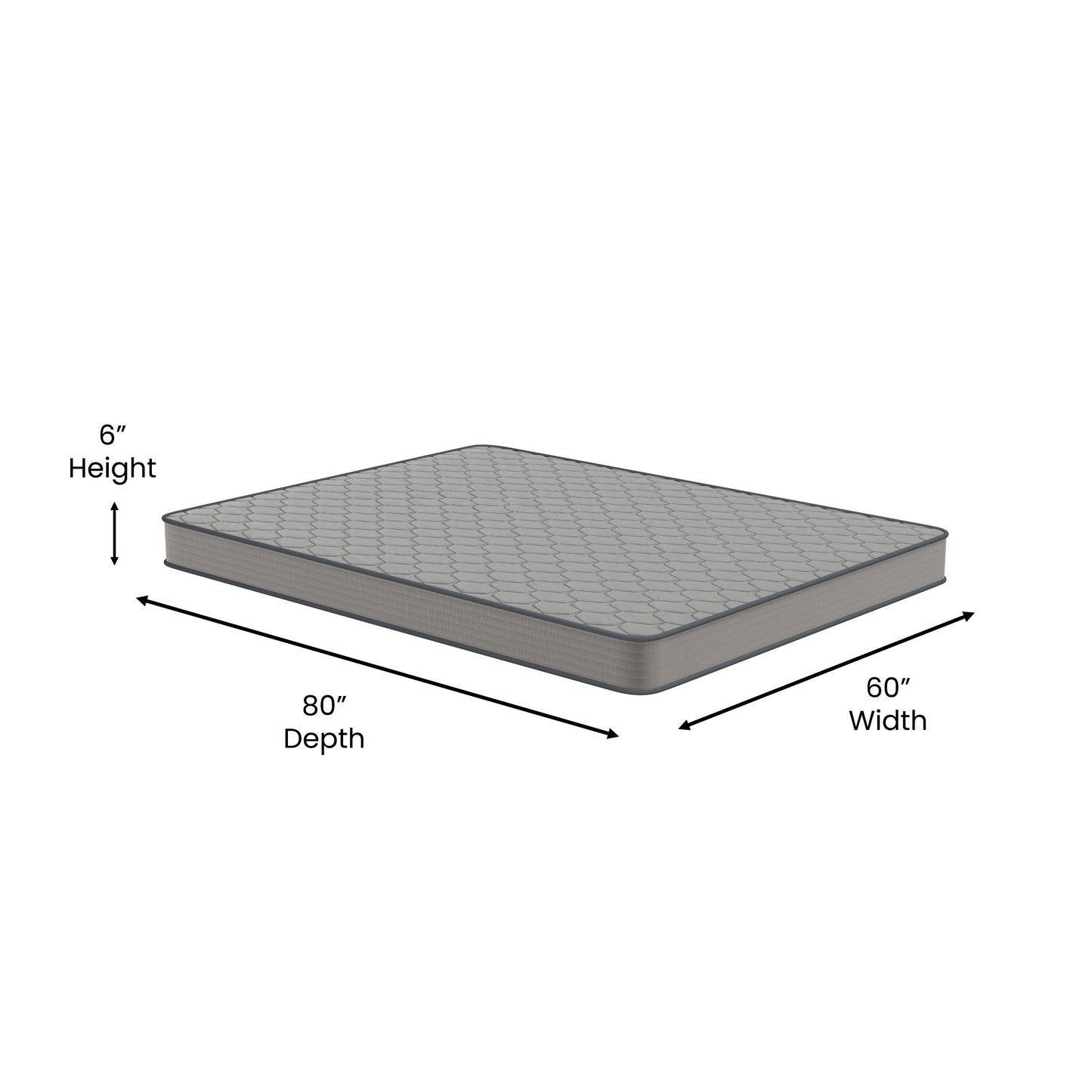 6 Inch Queen Hybrid Mattress CL-E236-B-Q-GG