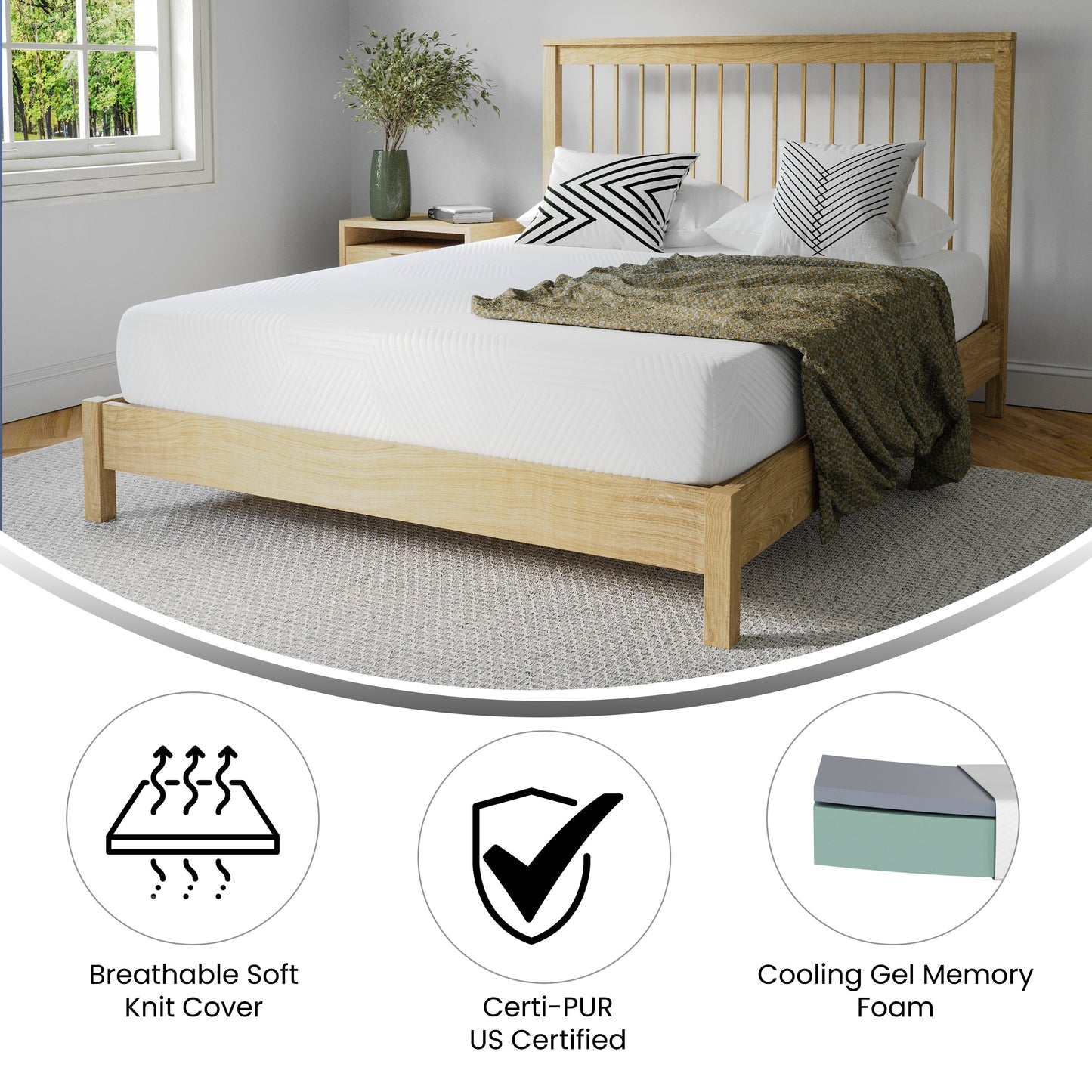 8" Full Memory Foam Mattress CL-MF101-8-F-GG