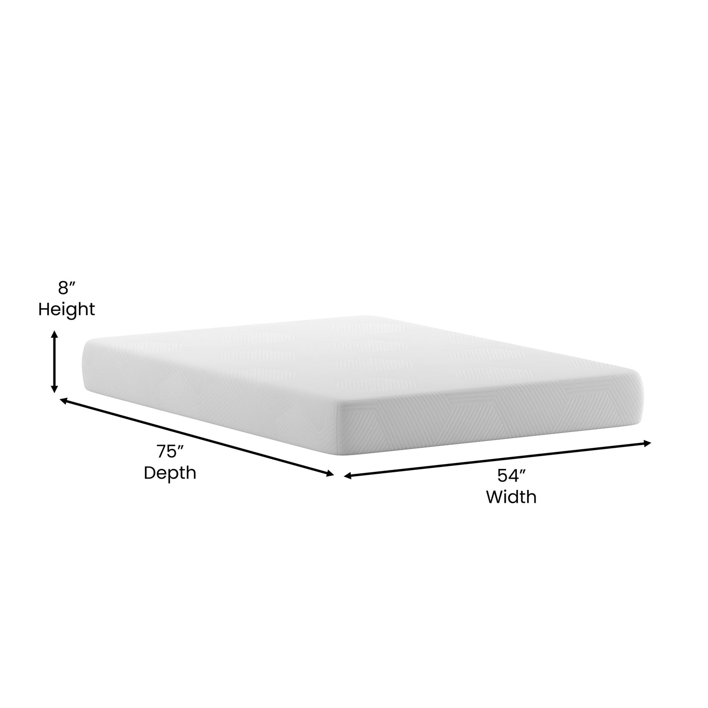 8" Full Memory Foam Mattress CL-MF101-8-F-GG