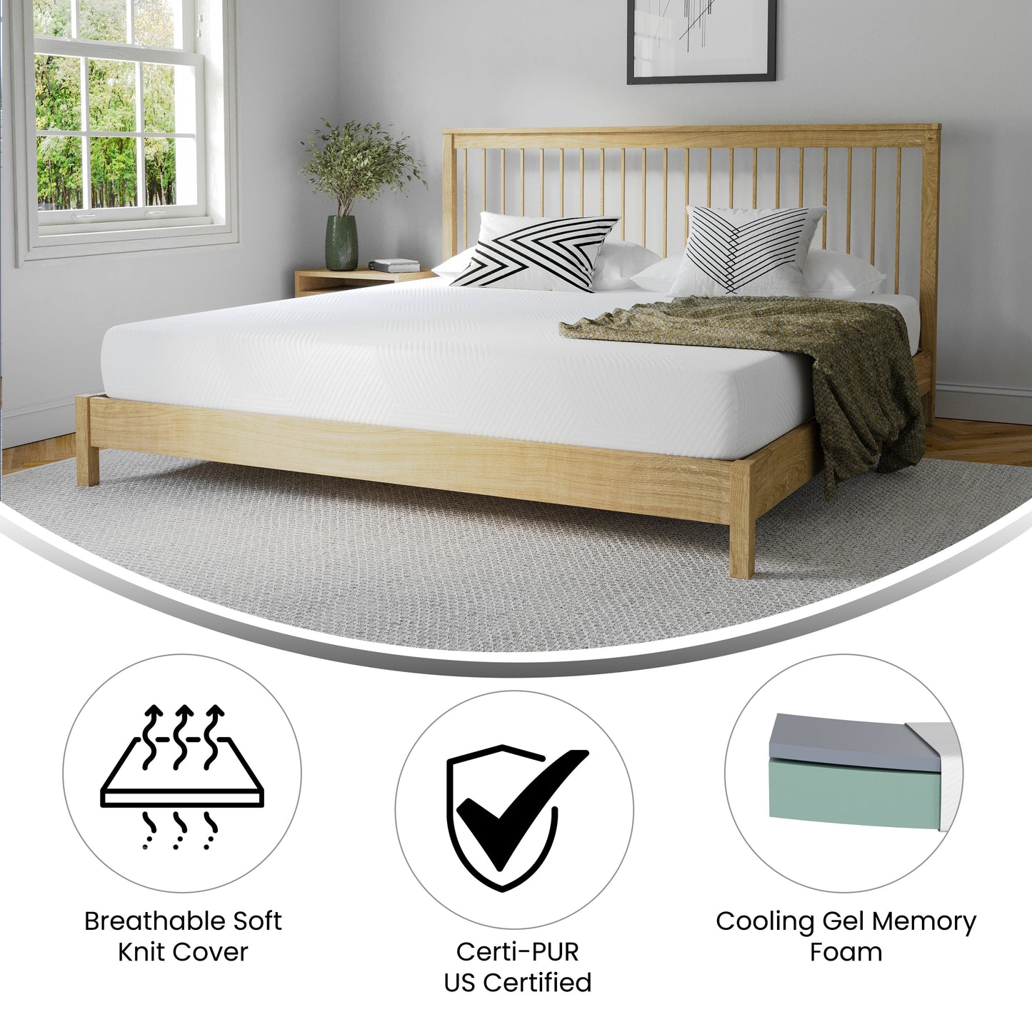 8" King Memory Foam Mattress CL-MF101-8-K-GG