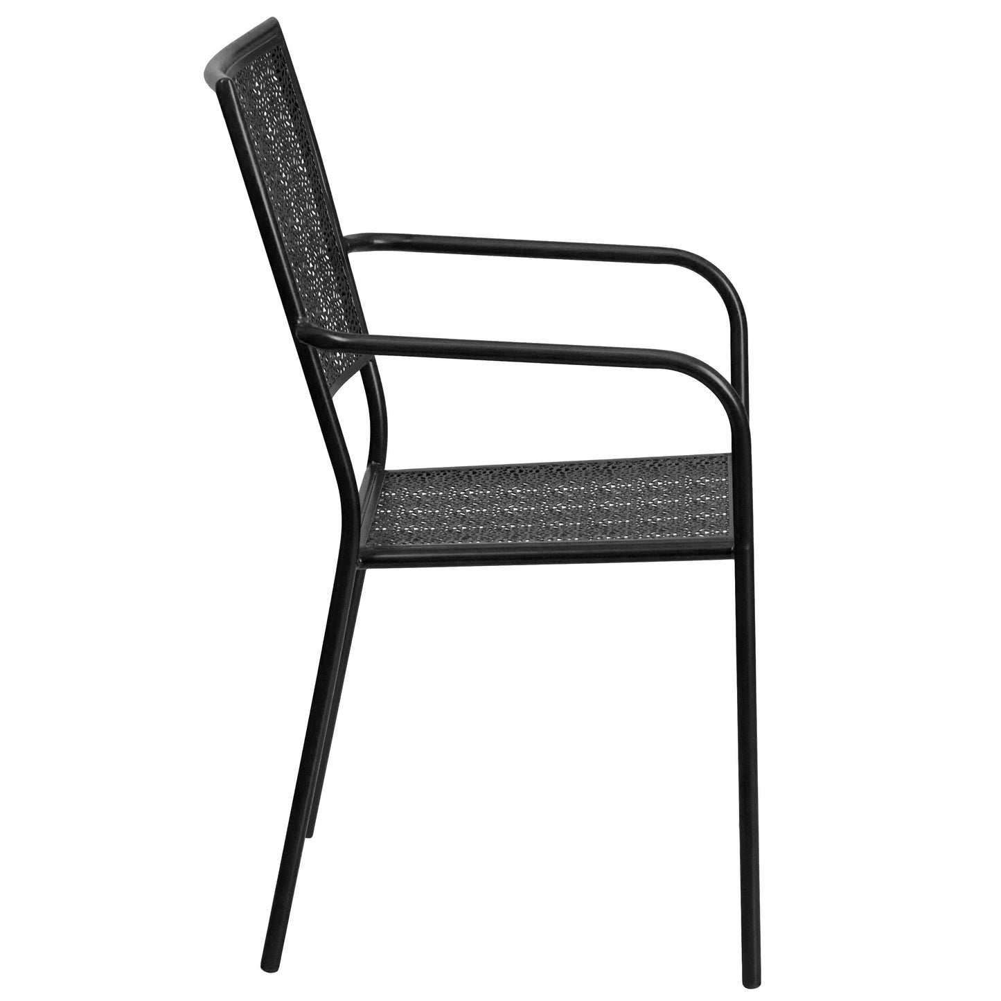 Black Square Back Patio Chair CO-2-BK-GG