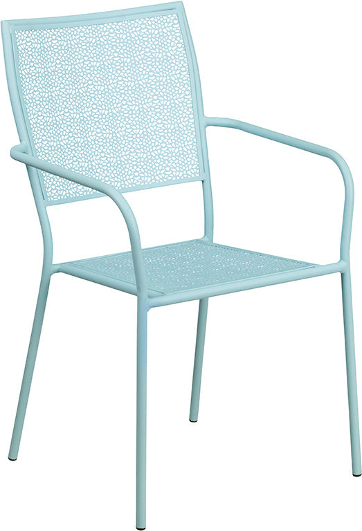 Blue Square Back Patio Chair CO-2-SKY-GG