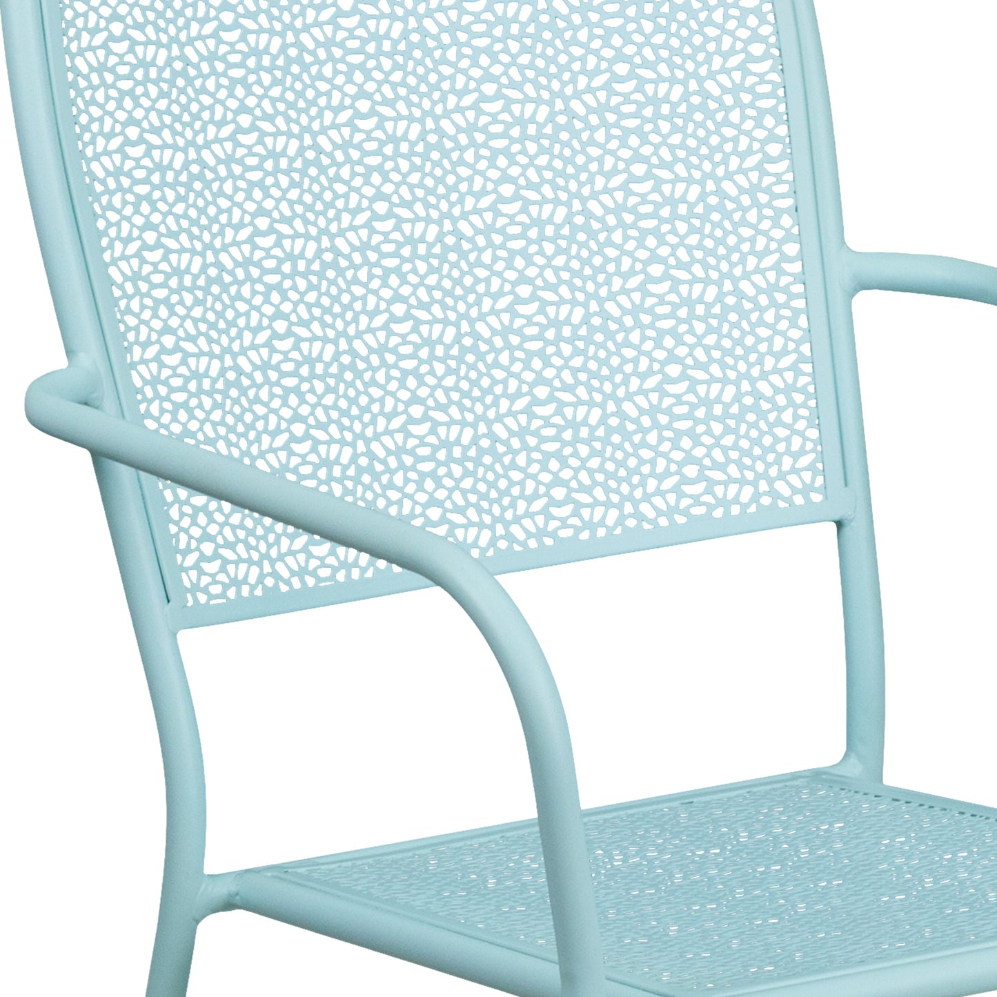 Blue Square Back Patio Chair CO-2-SKY-GG