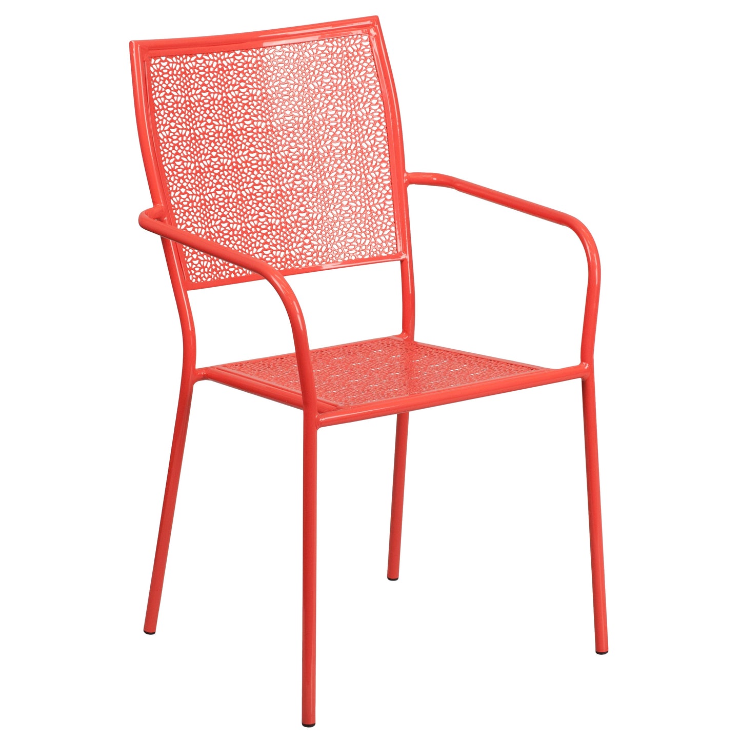 28SQ Coral Patio Table Set CO-28SQ-02CHR2-RED-GG