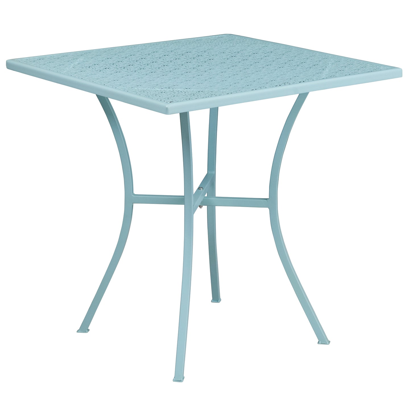 28SQ Sky Blue Patio Table Set CO-28SQ-02CHR2-SKY-GG