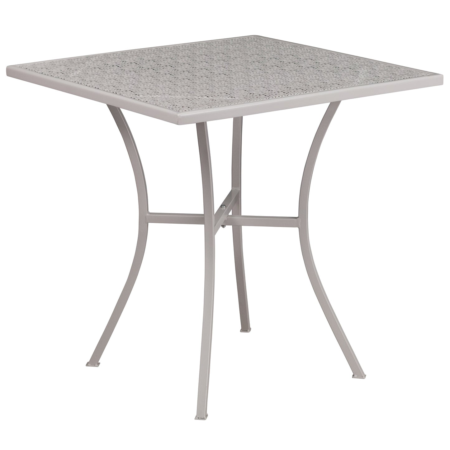 28SQ Gray Patio Table Set CO-28SQ-02CHR4-SIL-GG