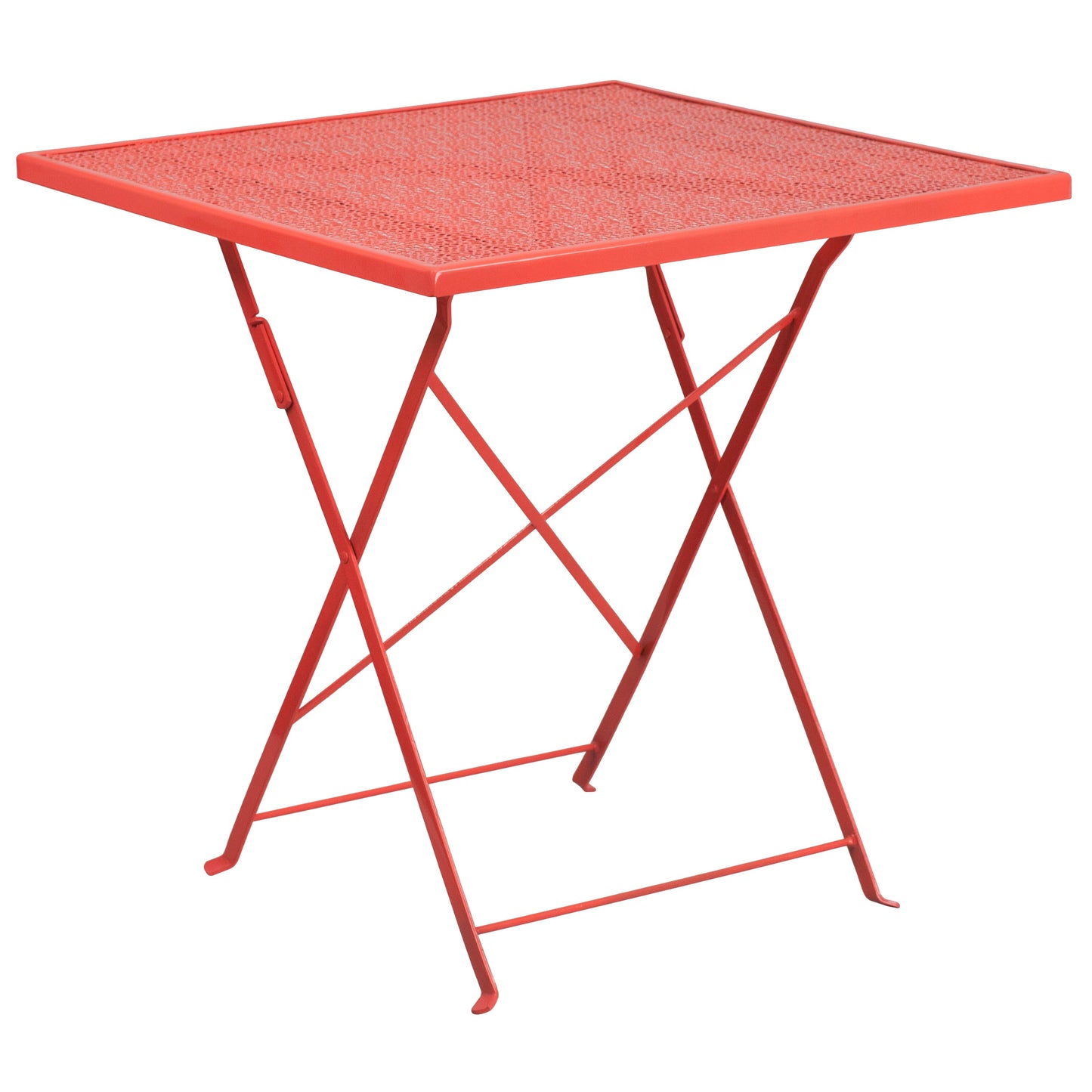 28SQ Coral Fold Patio Set CO-28SQF-02CHR2-RED-GG