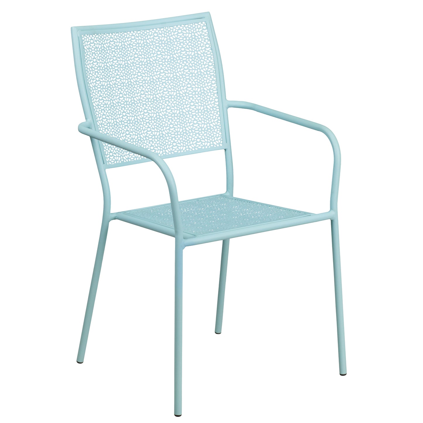 28SQ Sky Blue Fold Patio Set CO-28SQF-02CHR2-SKY-GG