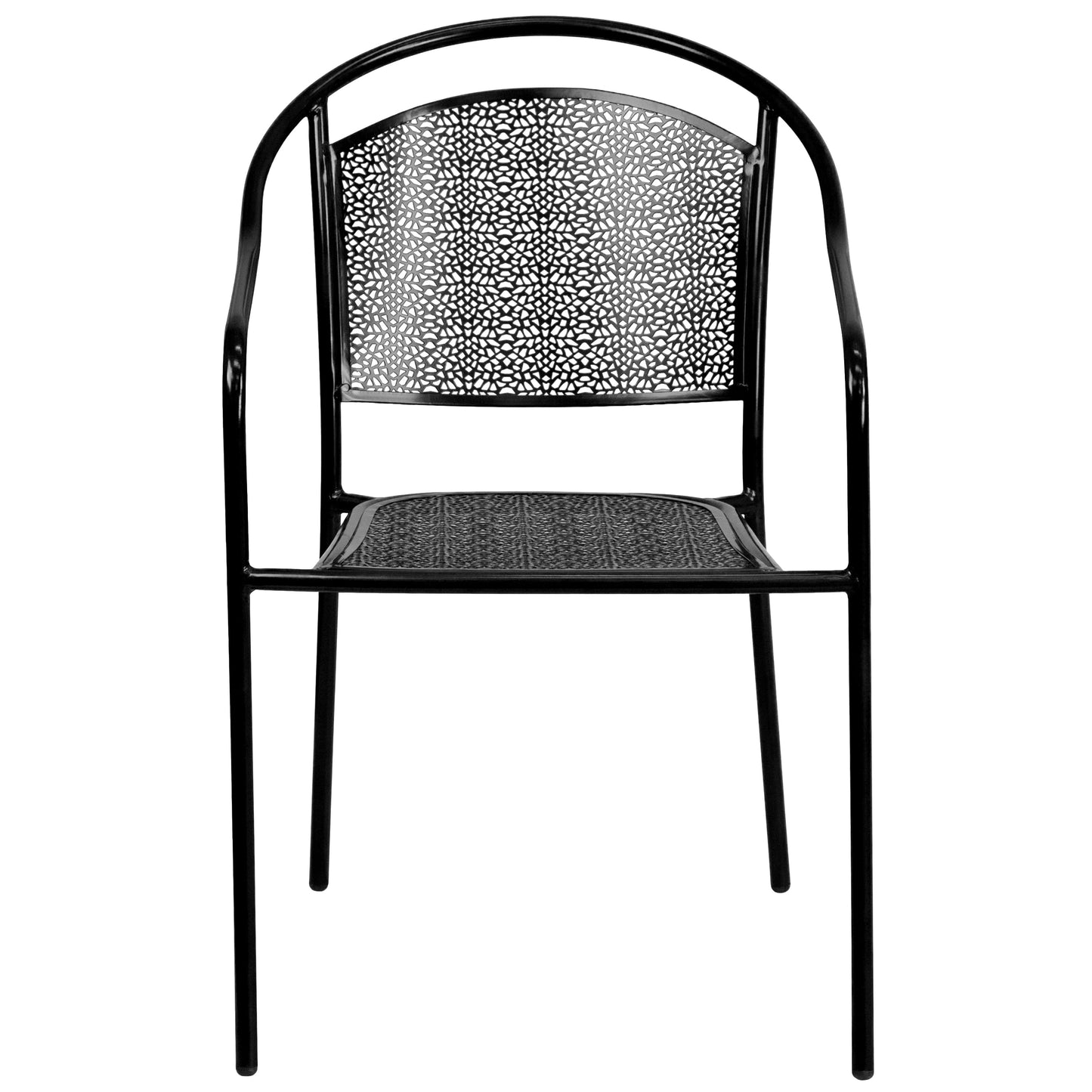 Black Round Back Patio Chair CO-3-BK-GG