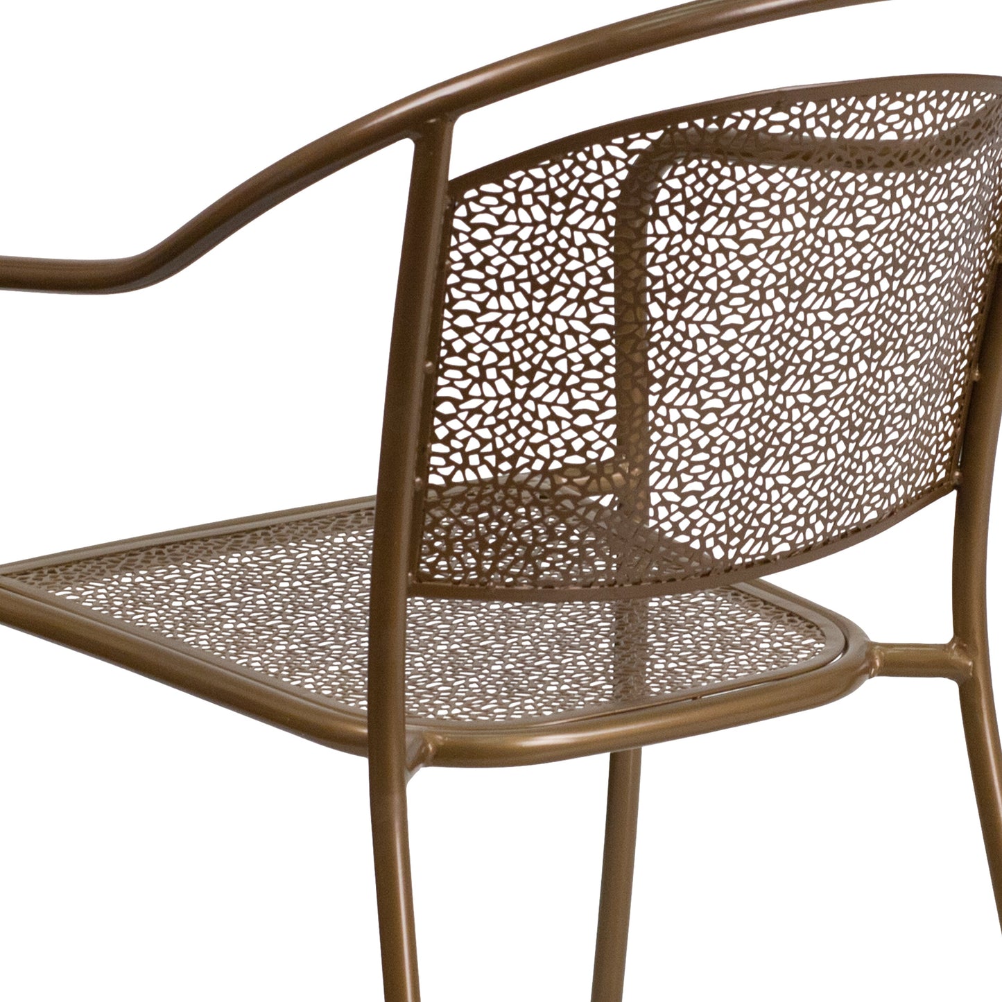 Gold Round Back Patio Chair CO-3-GD-GG