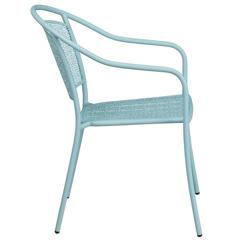 Blue Round Back Patio Chair CO-3-SKY-GG