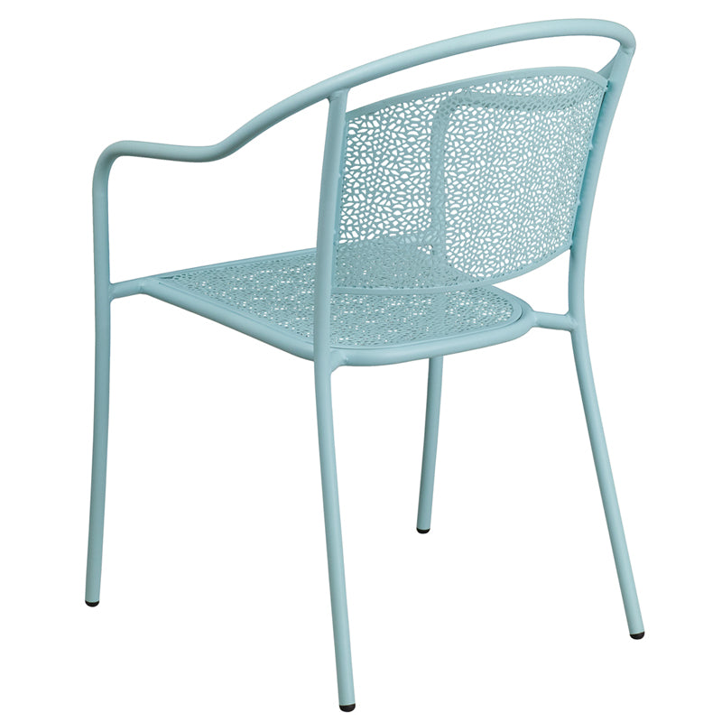 Blue Round Back Patio Chair CO-3-SKY-GG