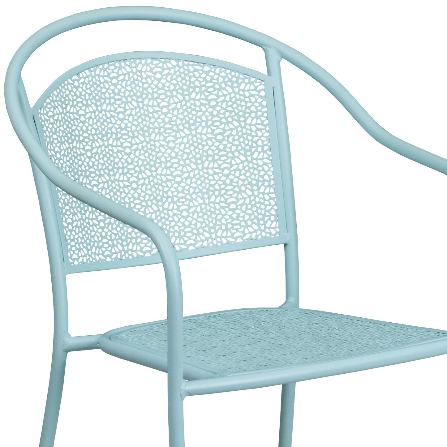 Blue Round Back Patio Chair CO-3-SKY-GG