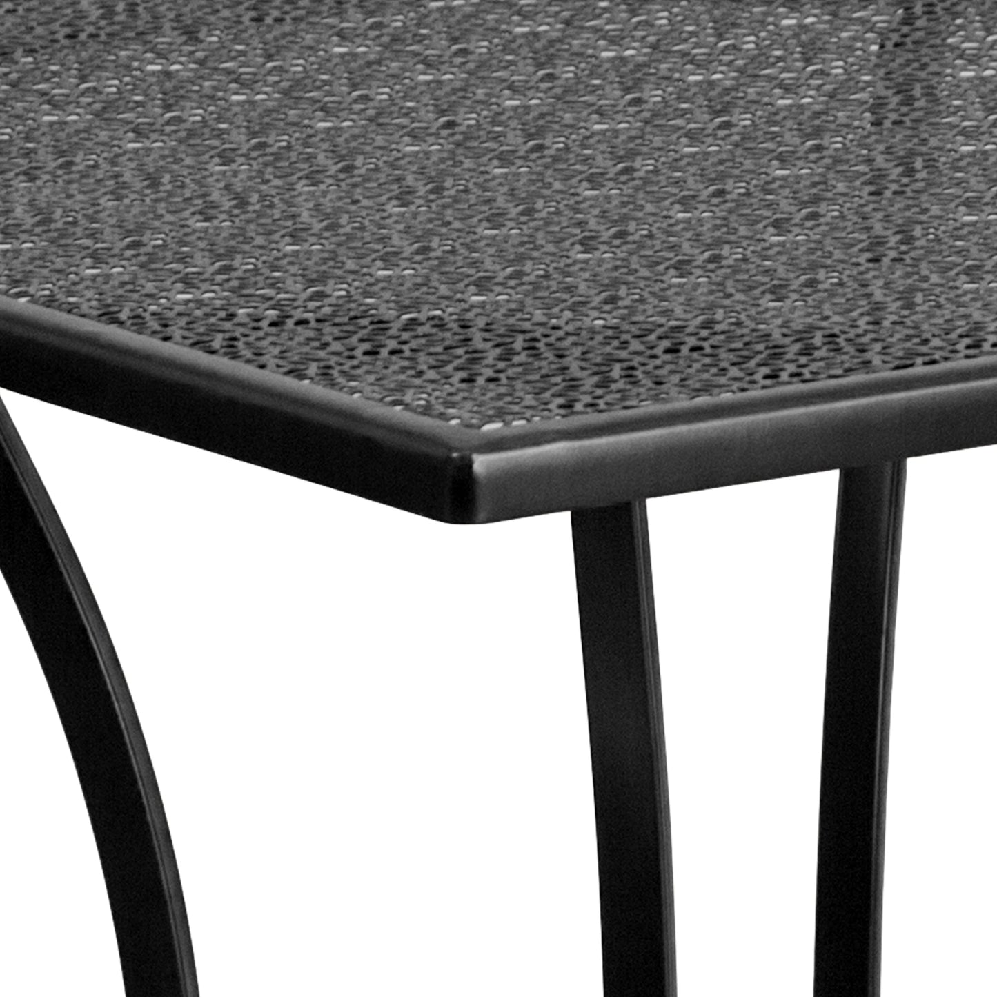 28SQ Black Patio Table CO-5-BK-GG