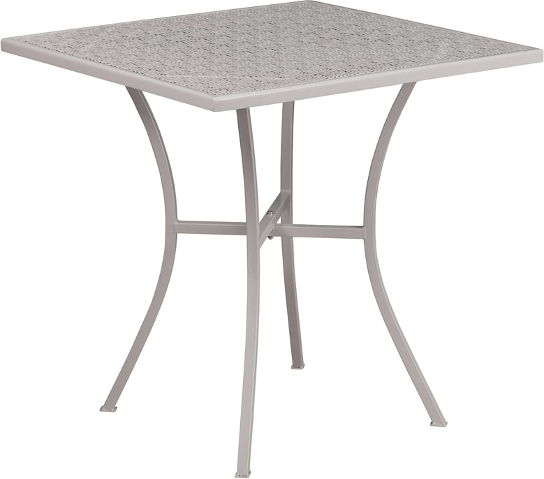 28SQ Light Gray Patio Table CO-5-SIL-GG