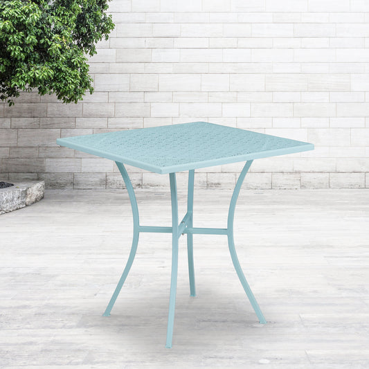 28SQ Sky Blue Patio Table CO-5-SKY-GG