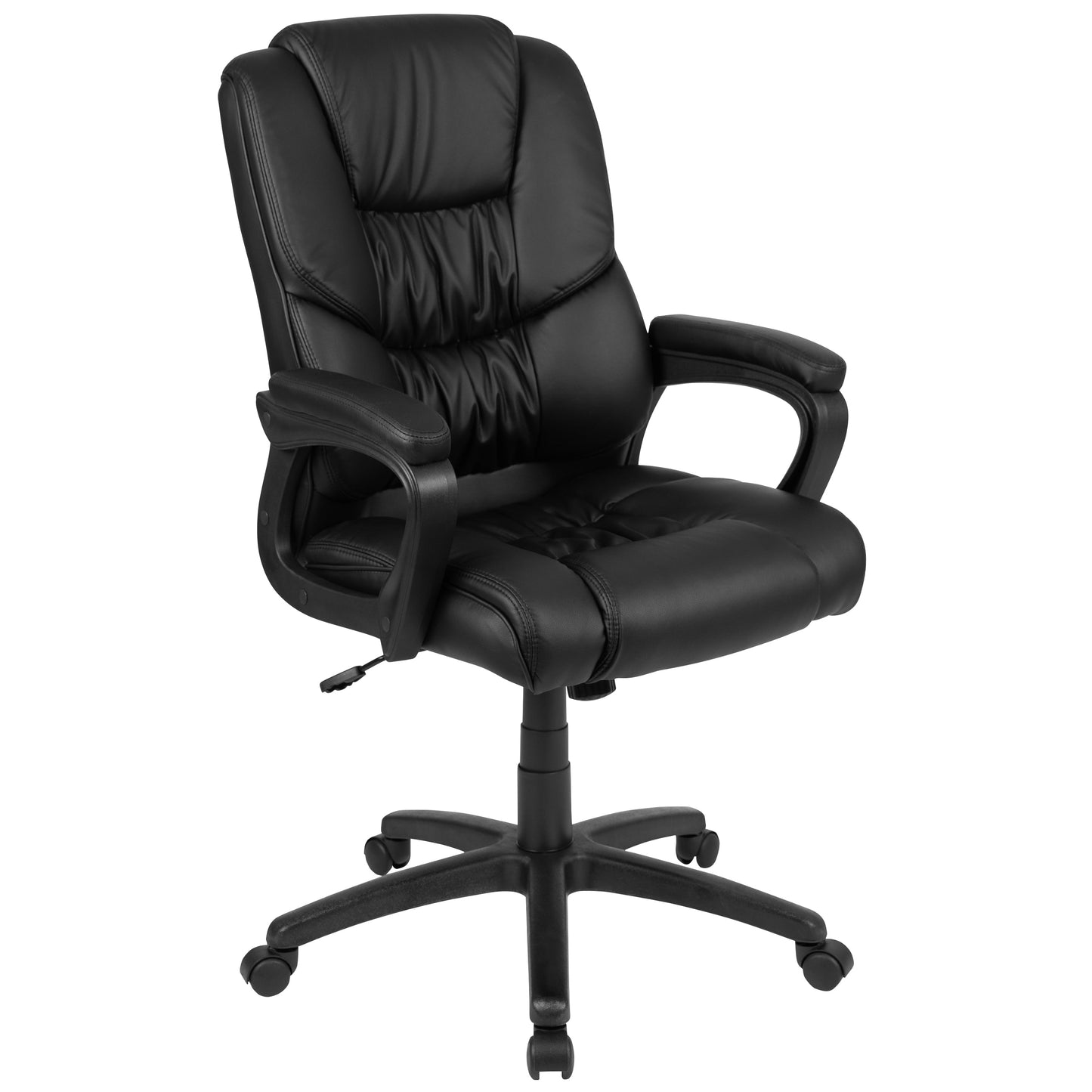 Black Big & Tall Leather Chair CX-1179H-BK-GG