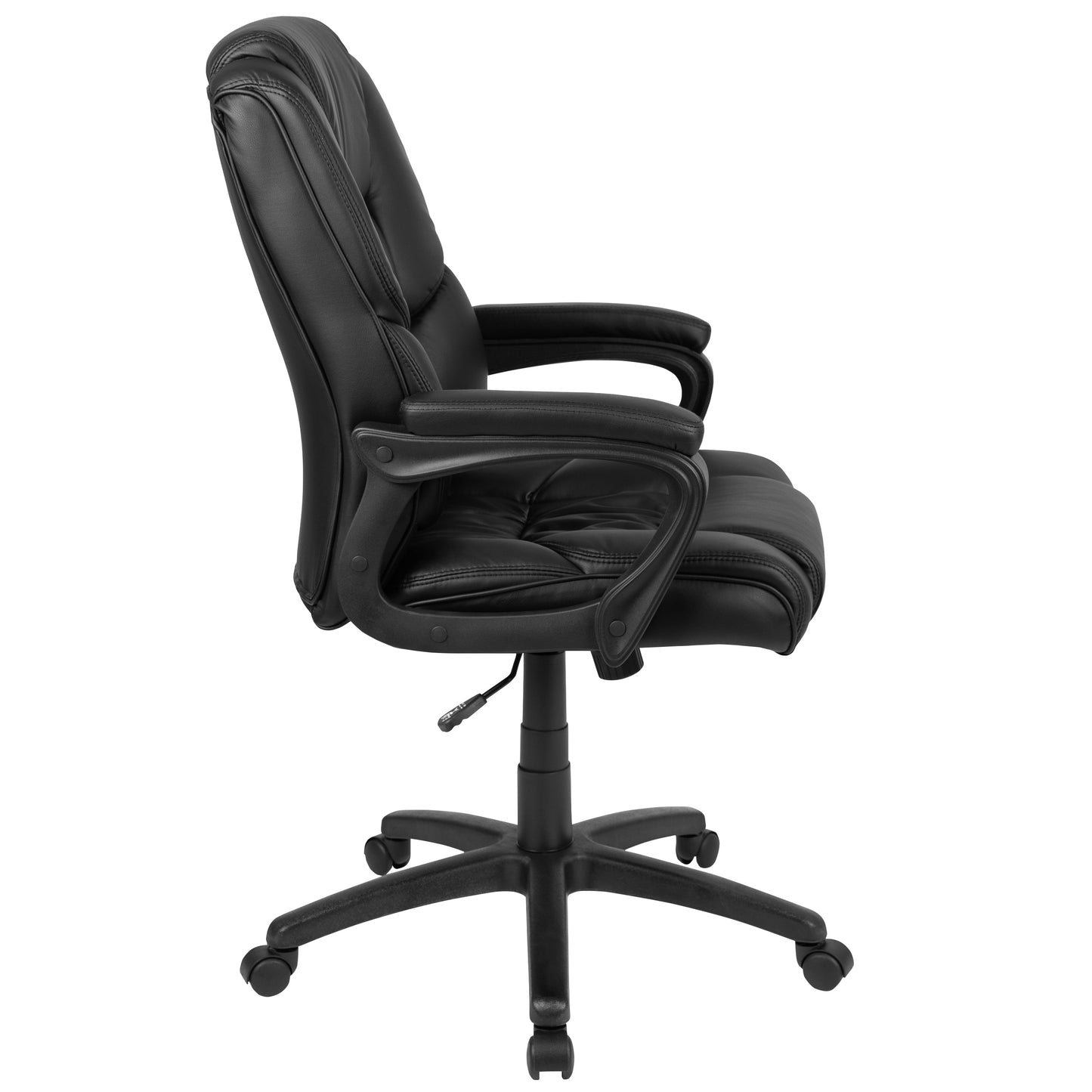 Black Big & Tall Leather Chair CX-1179H-BK-GG