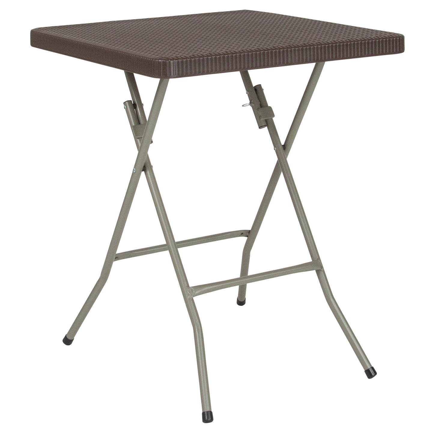 23.5SQ Brown Rattan Fold Table DAD-FT60-GG