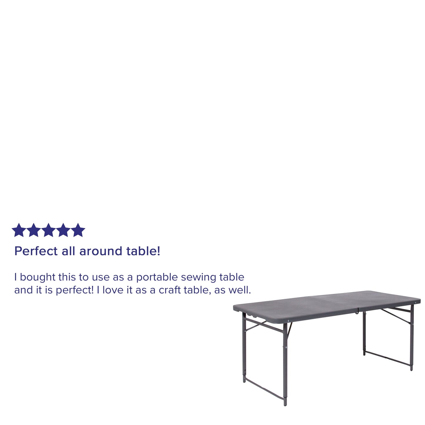 23.5x48.25 Gray Plastic Table DAD-LF-122Z-DG-GG