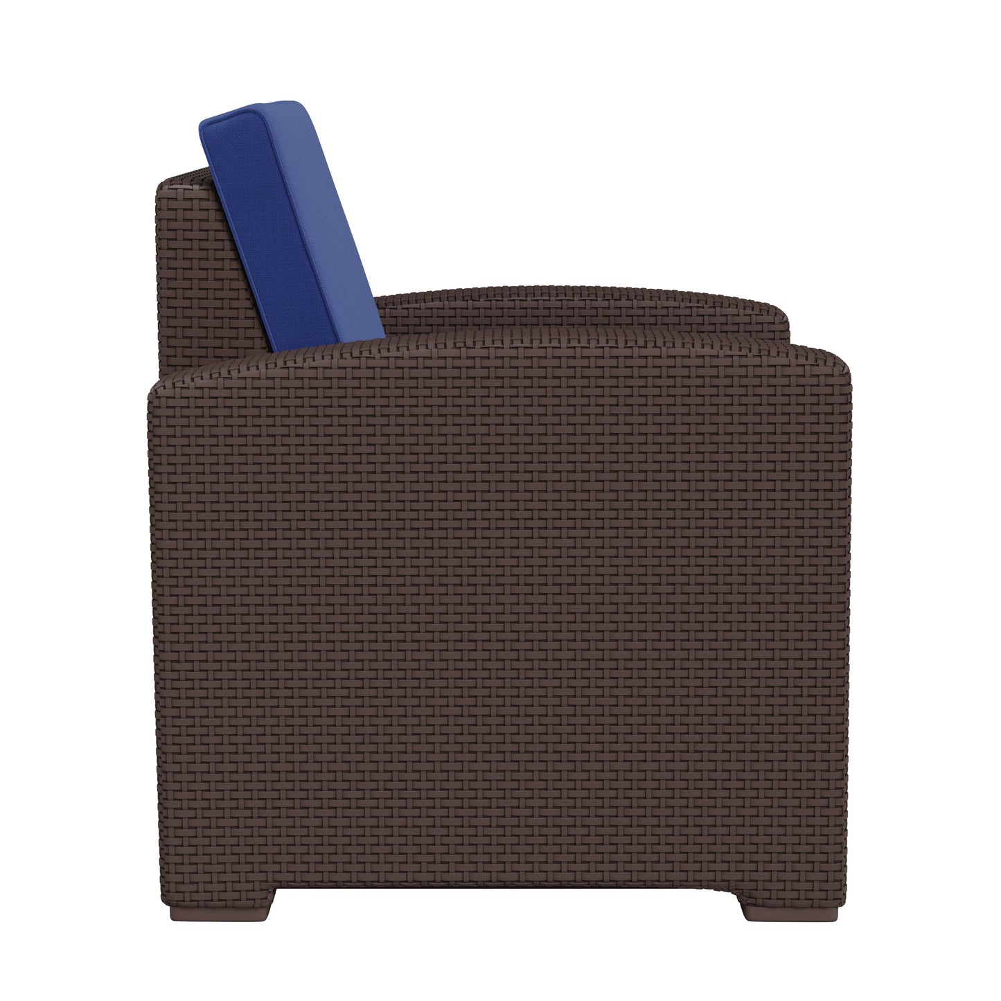 Chocolate/Navy Rattan Chair DAD-SF1-1-BNNV-GG