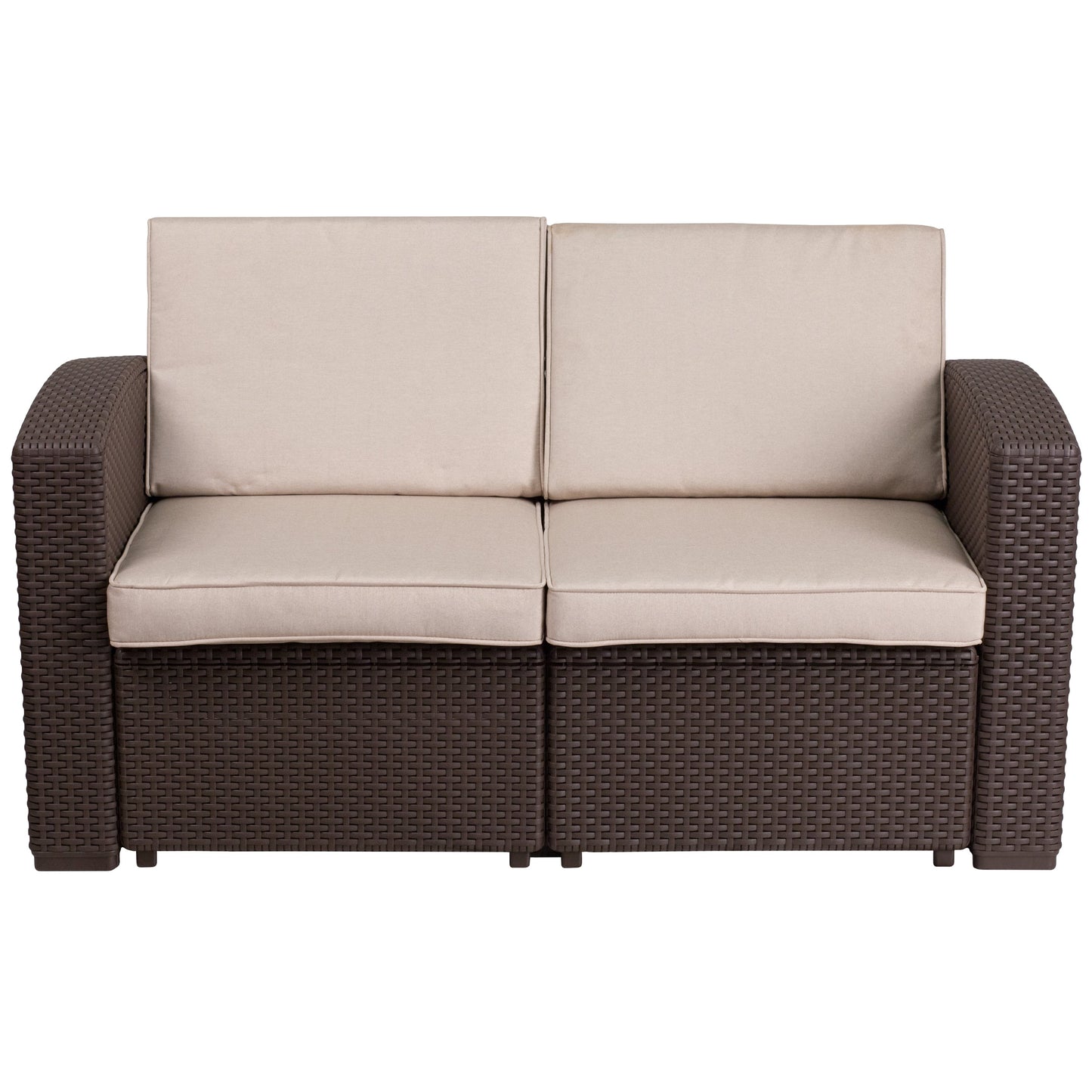 Chocolate Rattan Loveseat DAD-SF1-2-GG