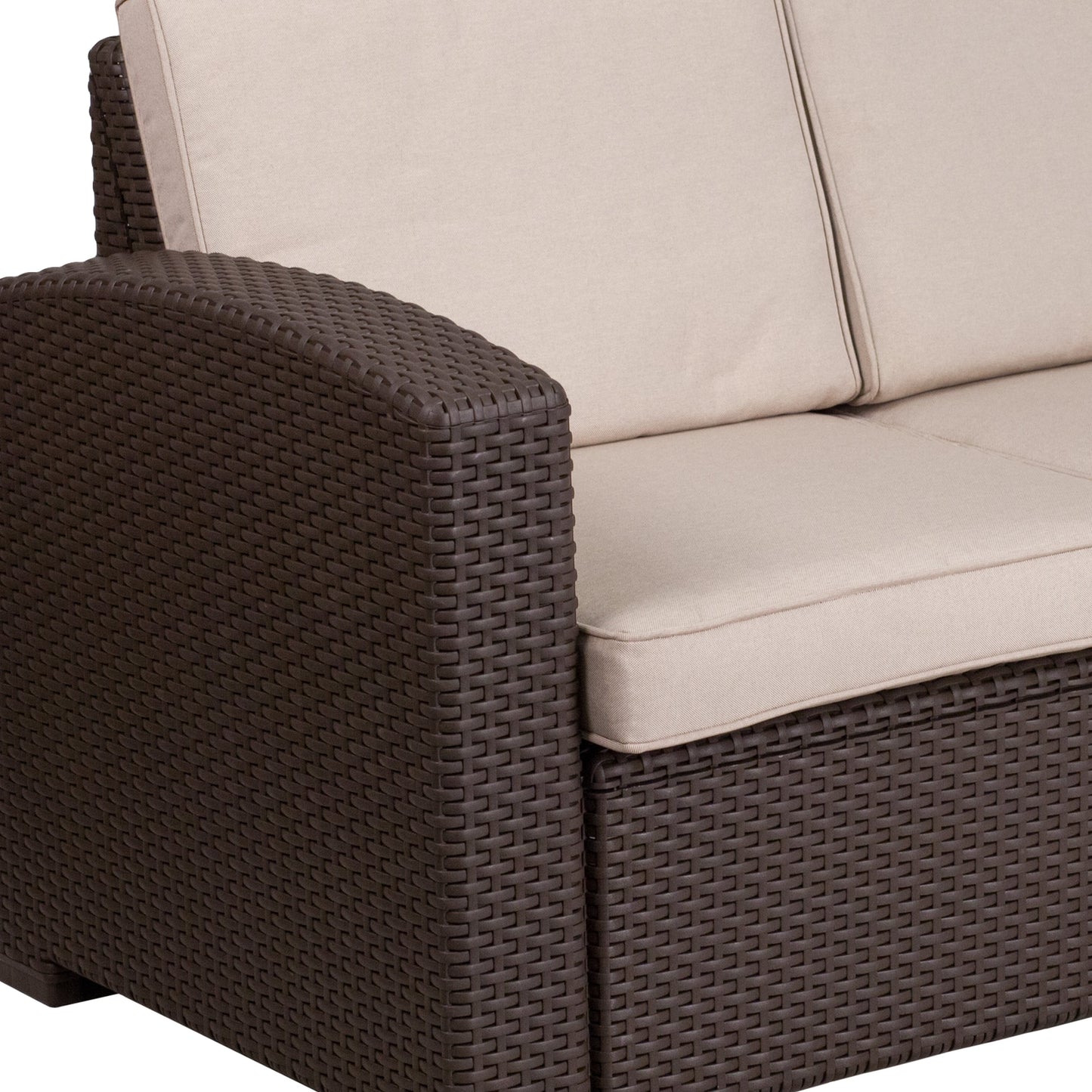 Chocolate Rattan Loveseat DAD-SF1-2-GG