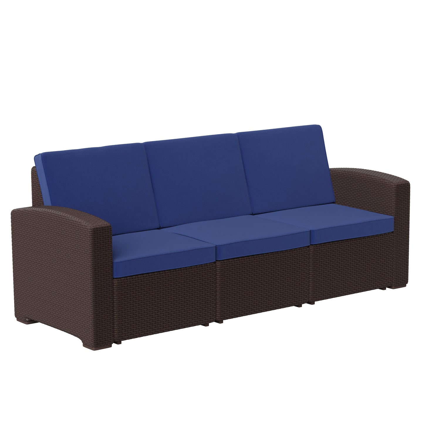 Chocolate Rattan Outdoor Sofa DAD-SF1-3-BNNV-GG